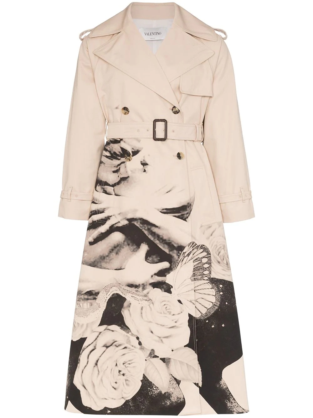 x Undercover Graphic Lovers print trench coat - 1