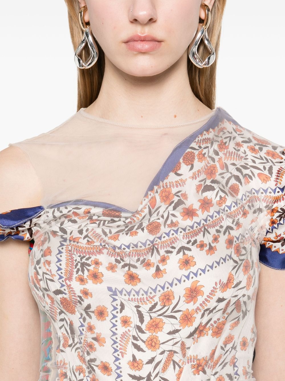 silk-scarves layered top - 5