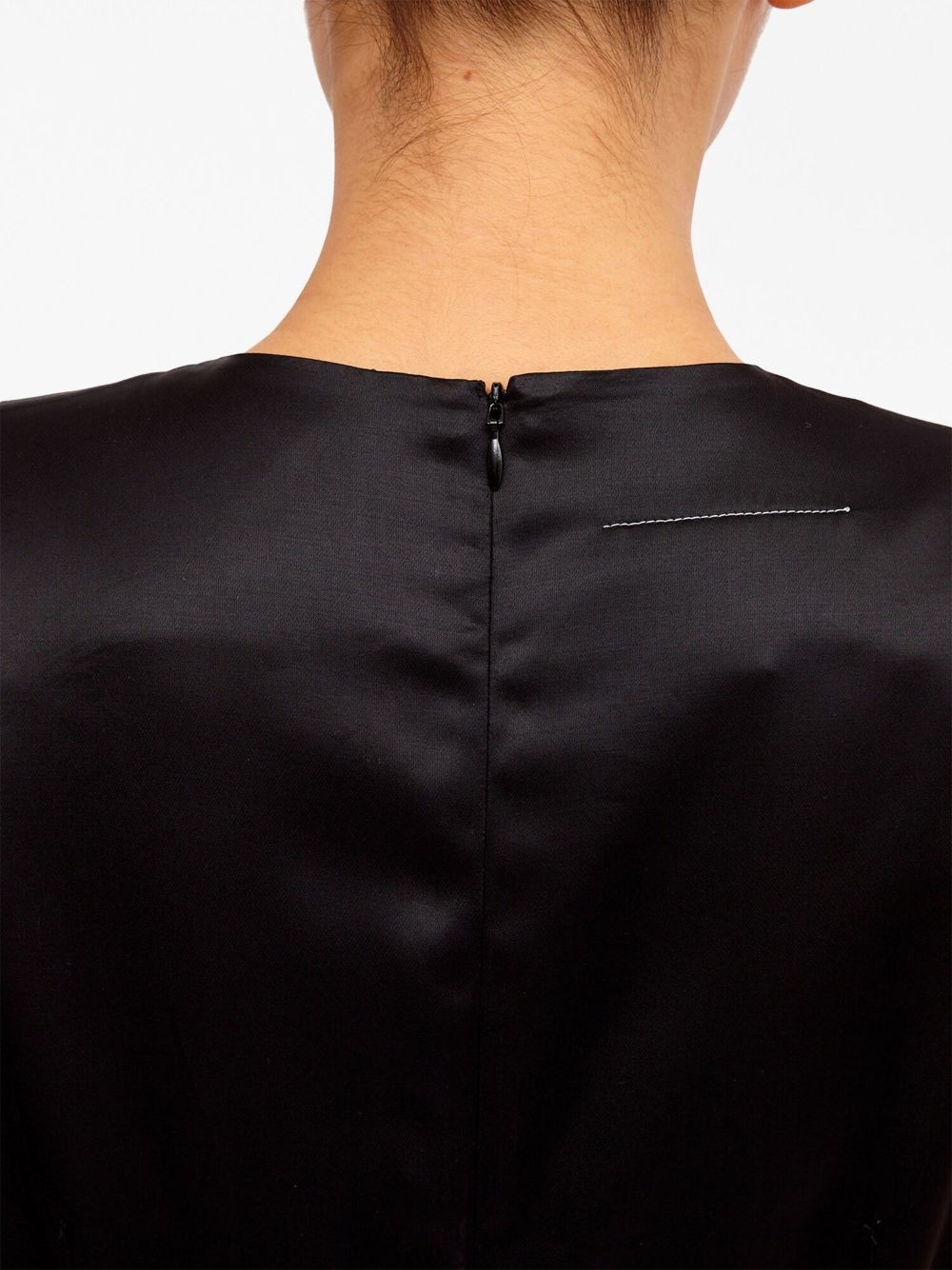 pinstripe-pattern deconstructed minidress - 7