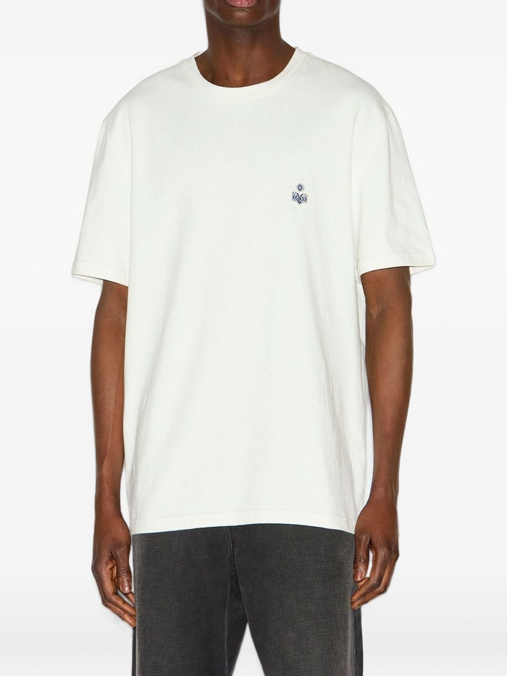 embroidered-logo cotton t-shirt - 3