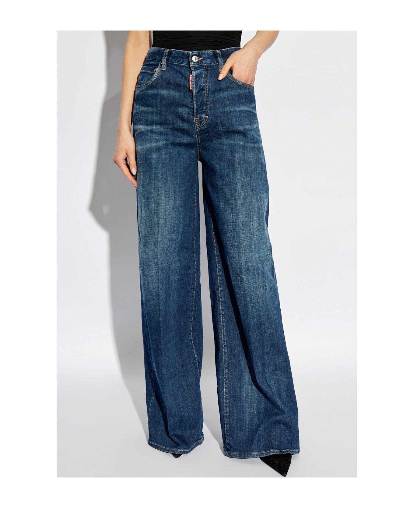 Logo Patch Flared Jeans - 2