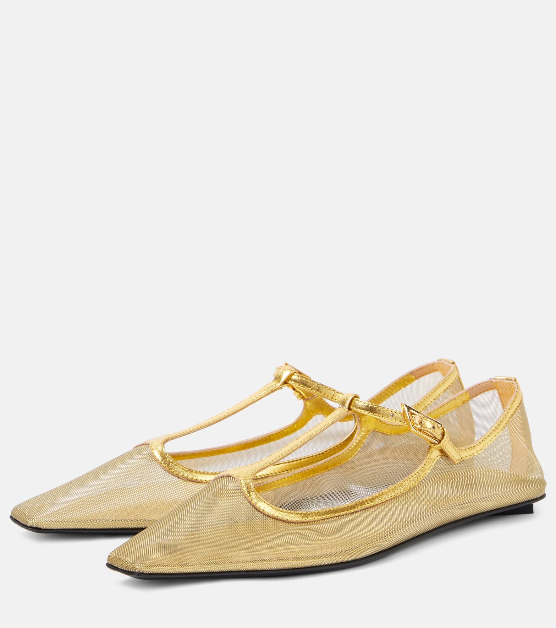 Juno mesh Mary Jane flats - 4