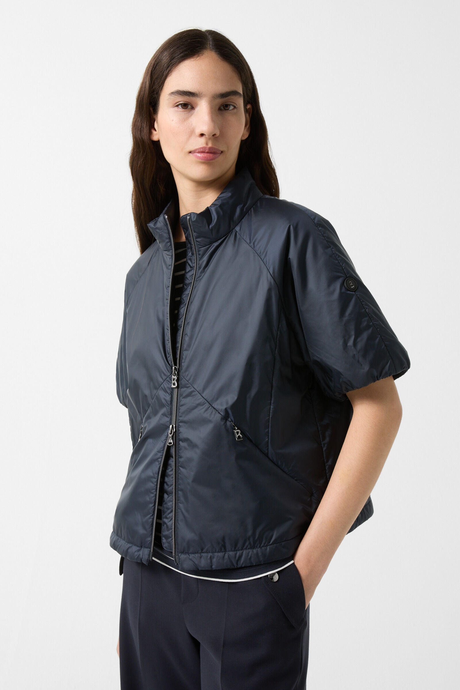 Britany lightweight quilted vest in Navy blue - 2