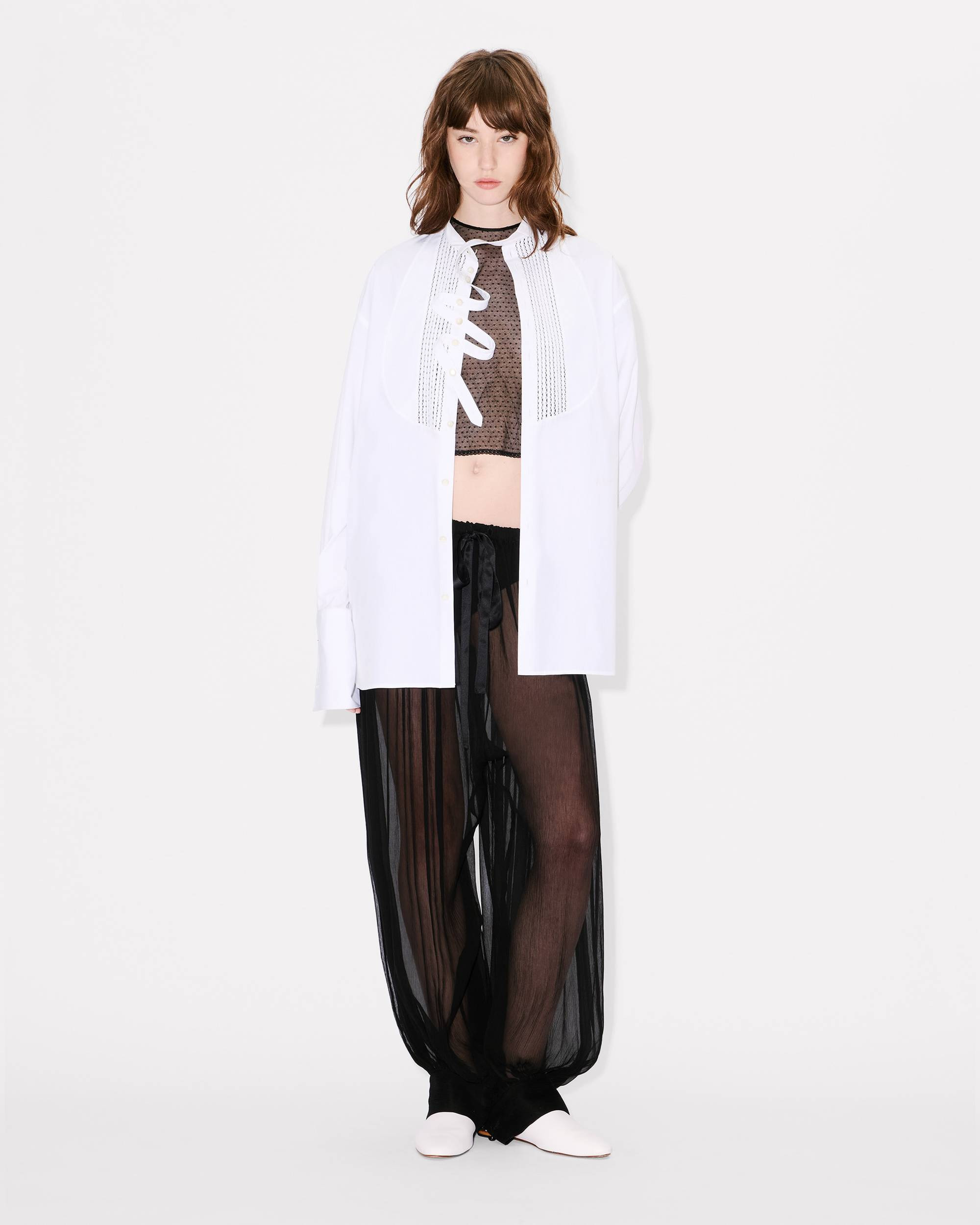 Oversized shirt in cotton poplin - 5