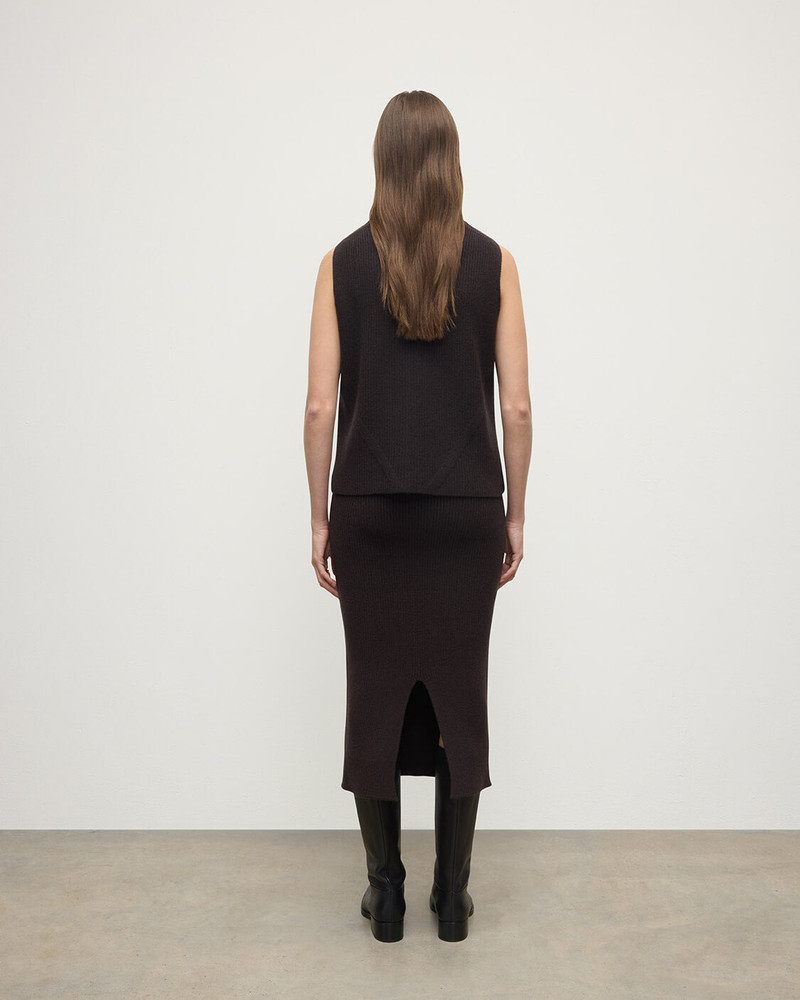 Cashmere Brown Midi Skirt 4