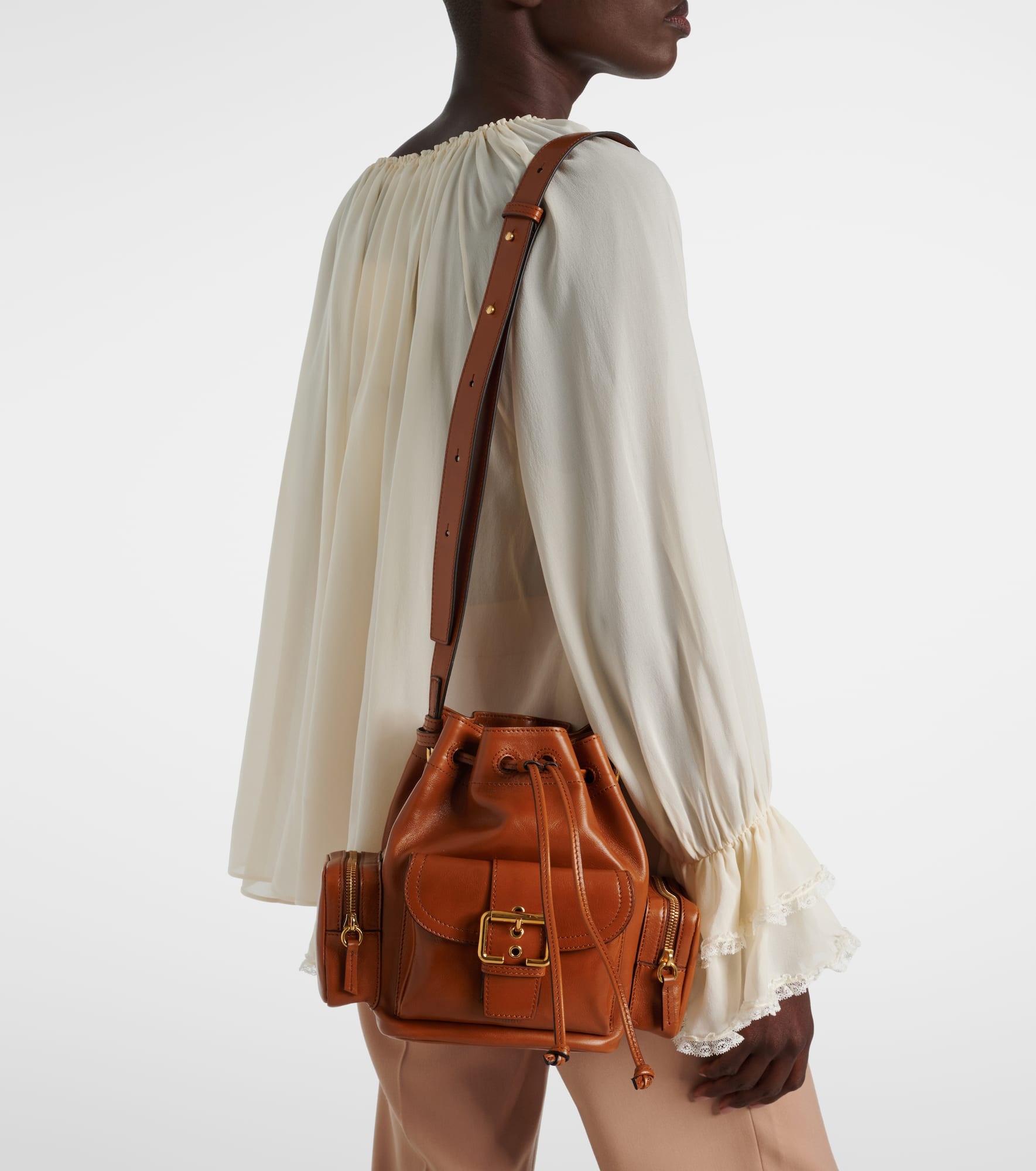 Leather backpack - 2