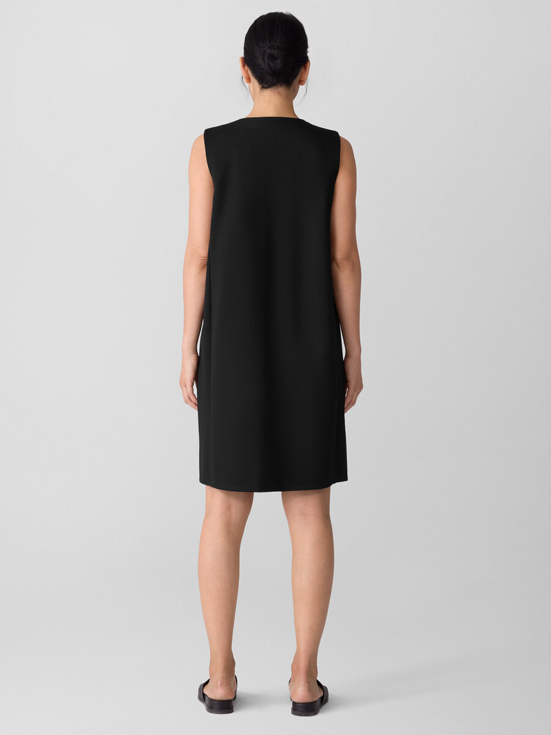 Lightweight Ponte Split Neck Dress 4