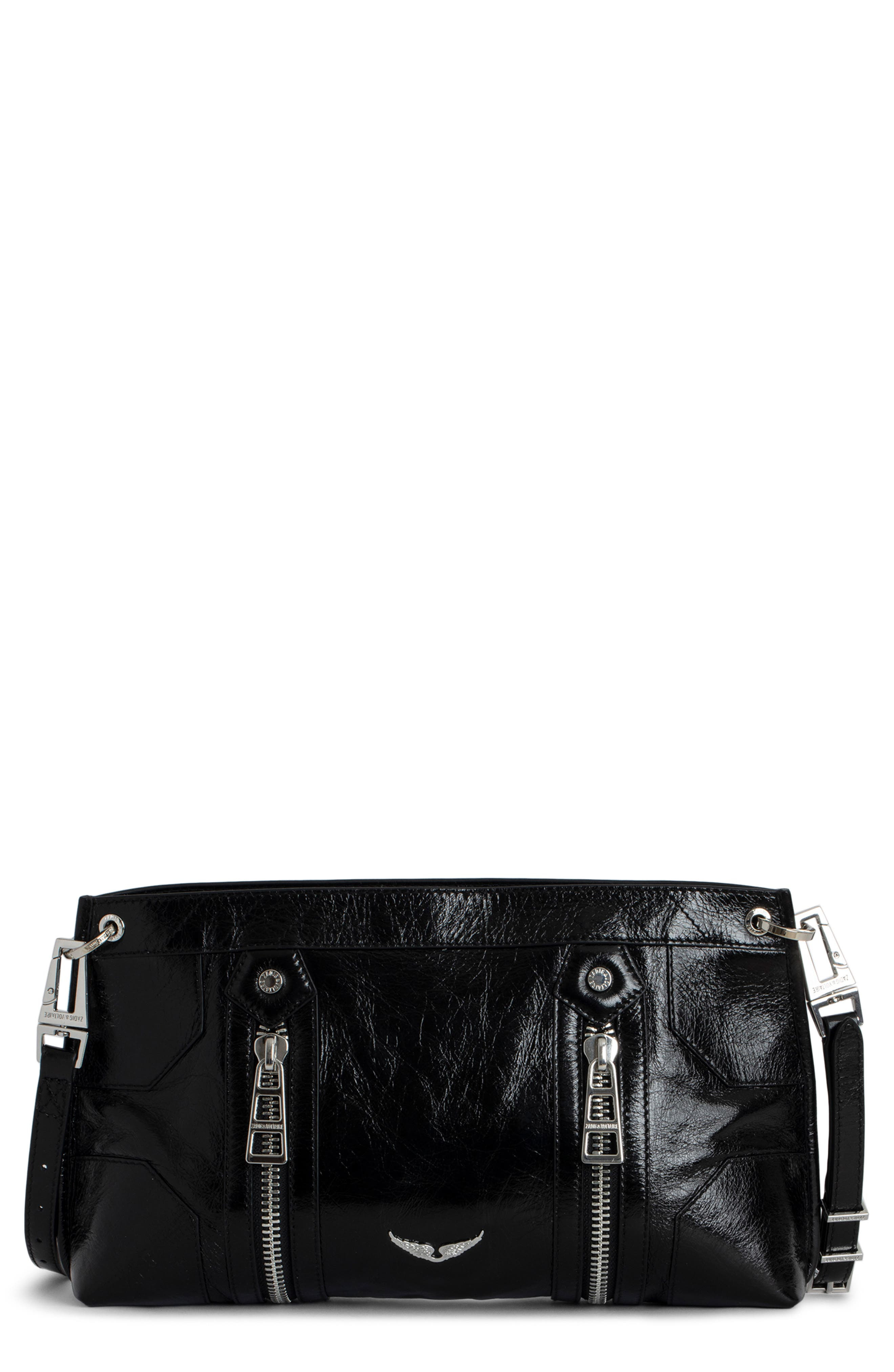 Zadig & Voltaire Sunny Mood Vintage Crossbody Bag in Noir at Nordstrom - 1