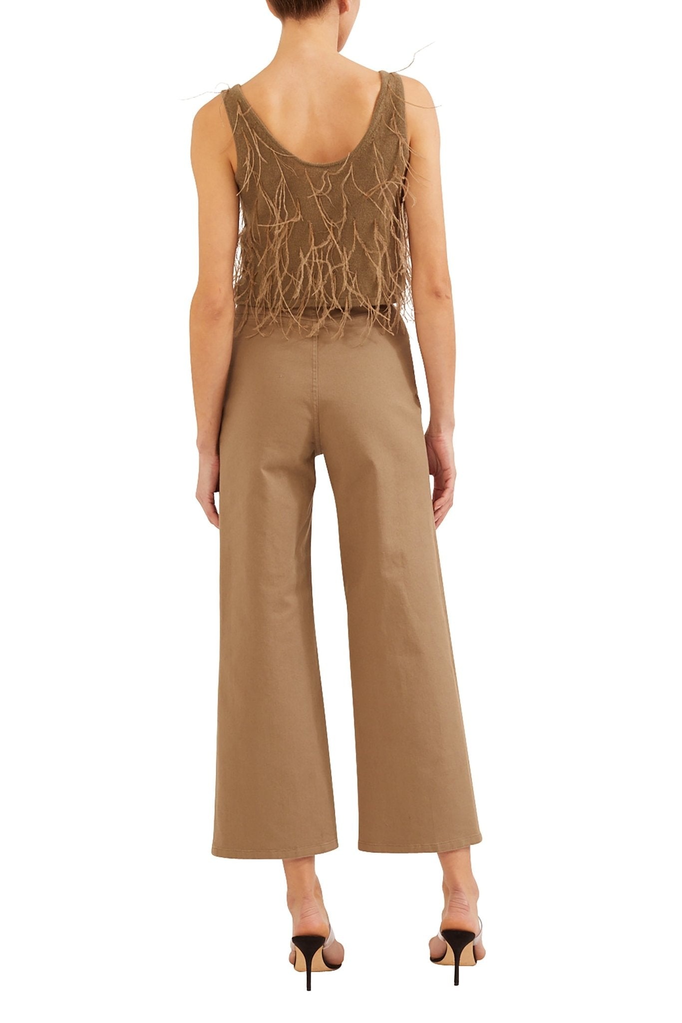 Cotton Twill Wide Leg Jean - 2
