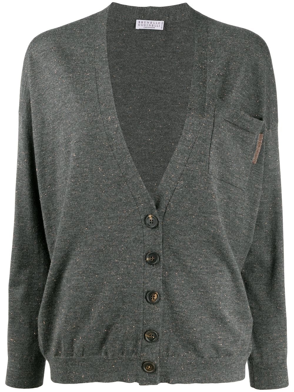 v-neck cardigan - 1