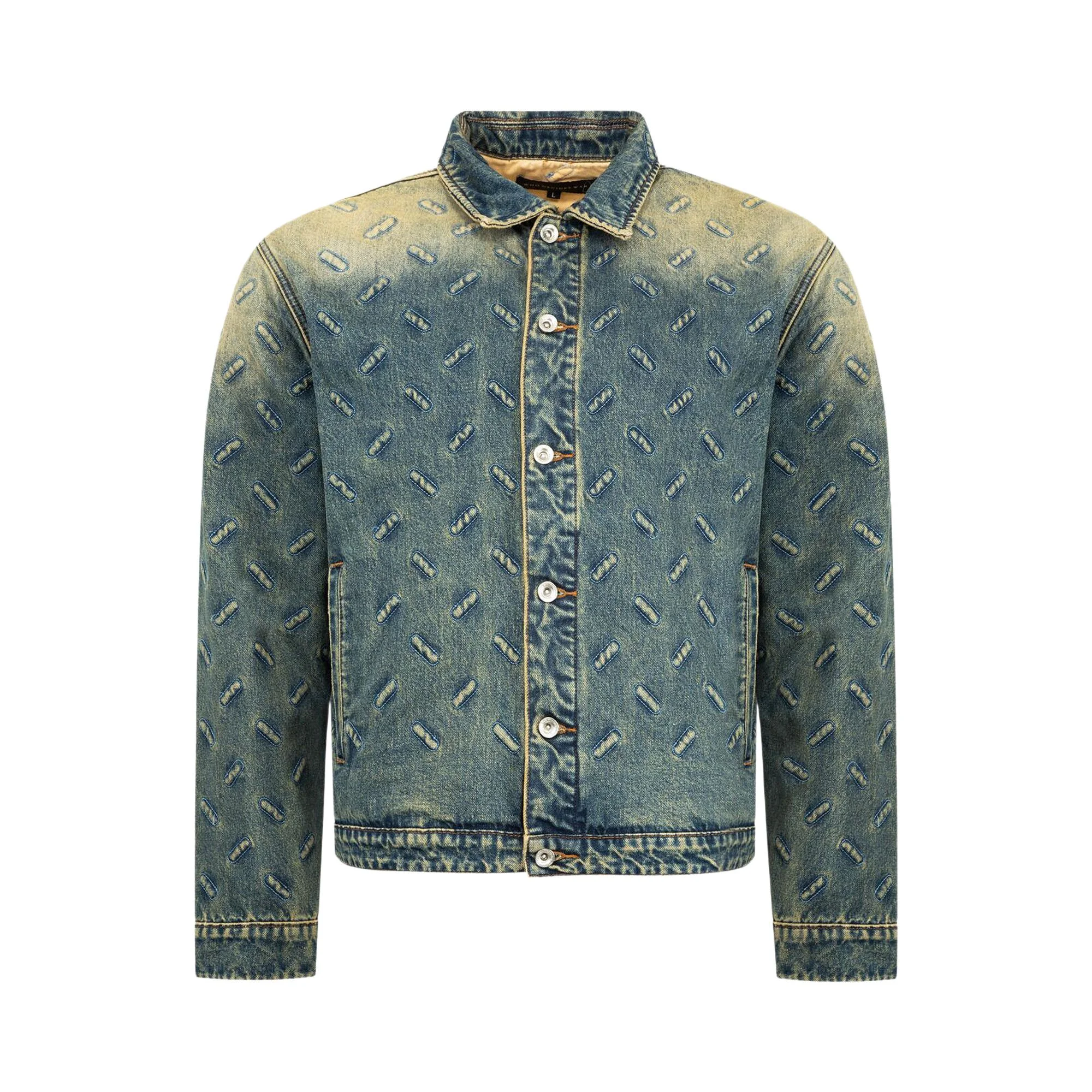 Who Decides War Thread Plate Trucker Jacket 'Denim/Tan' - 1