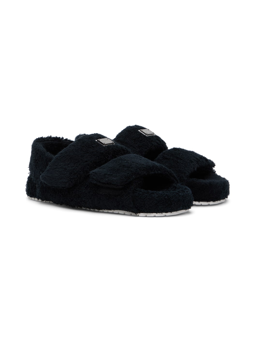 Black Logo Sandals - 4