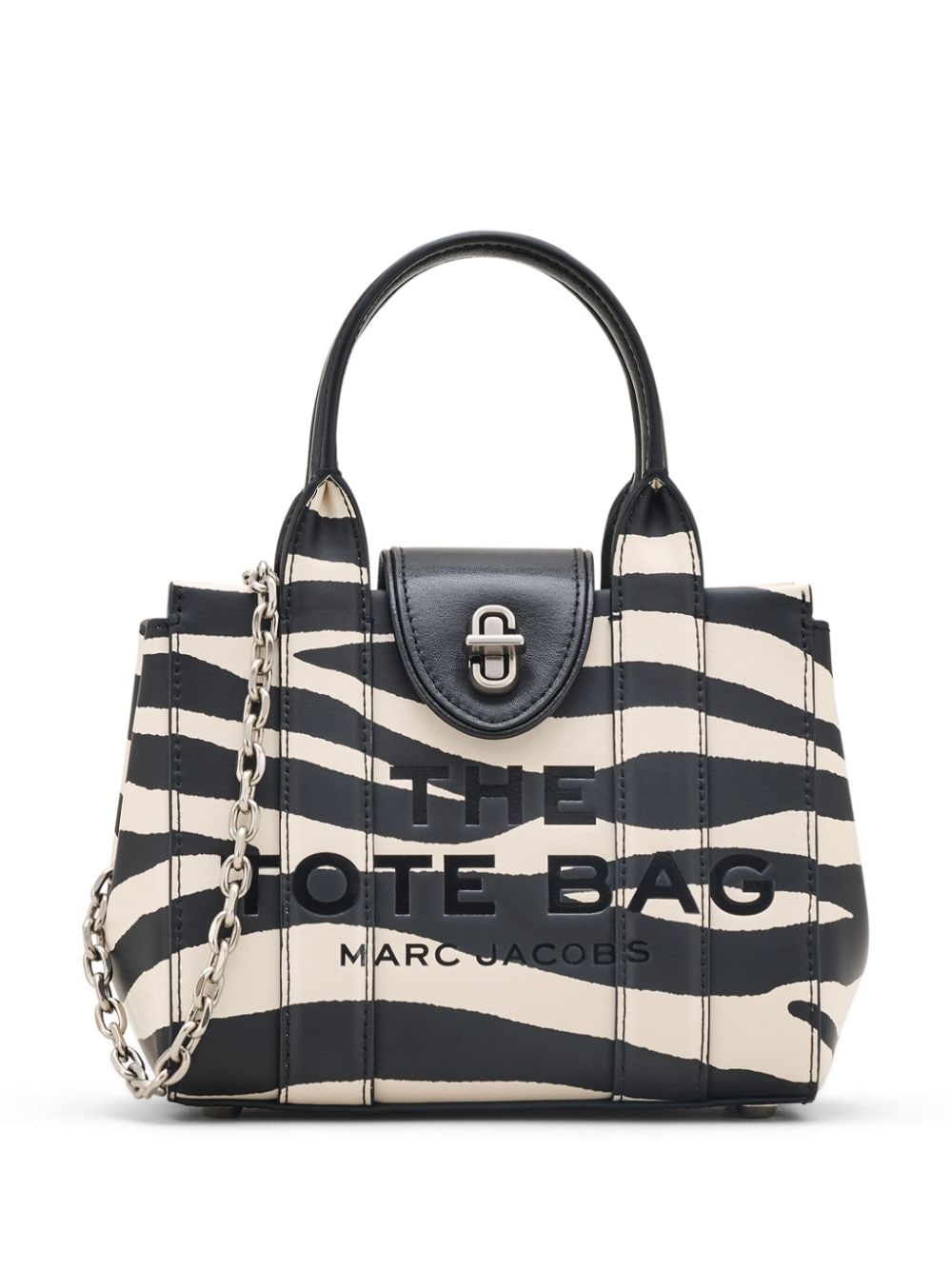 The Zebra Turnlock Crossbody Tote bag - 1