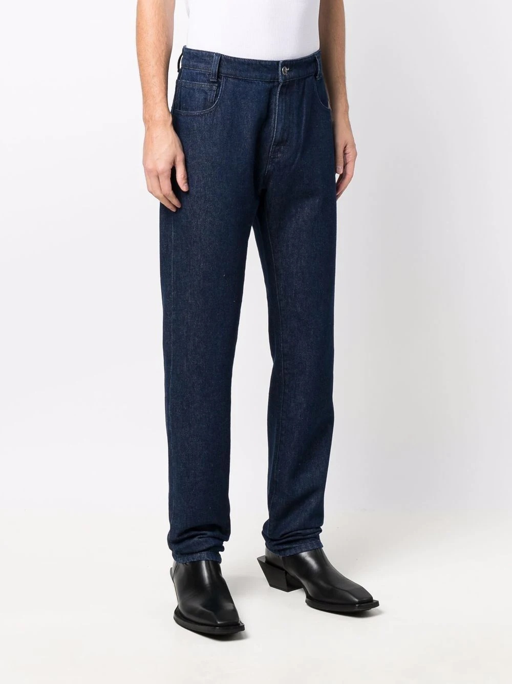 logo-patch bootcut jeans - 3