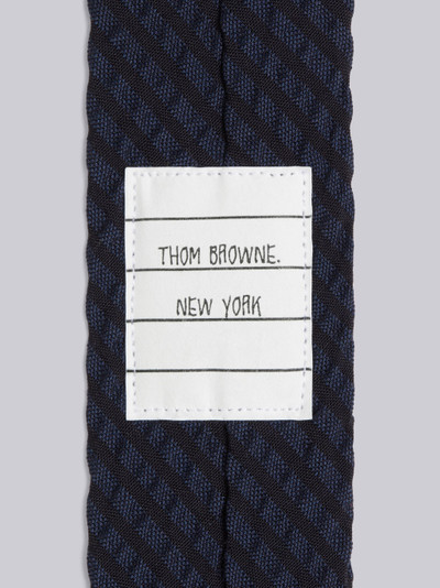 Thom Browne Navy Wool Engineered RWB Tie outlook