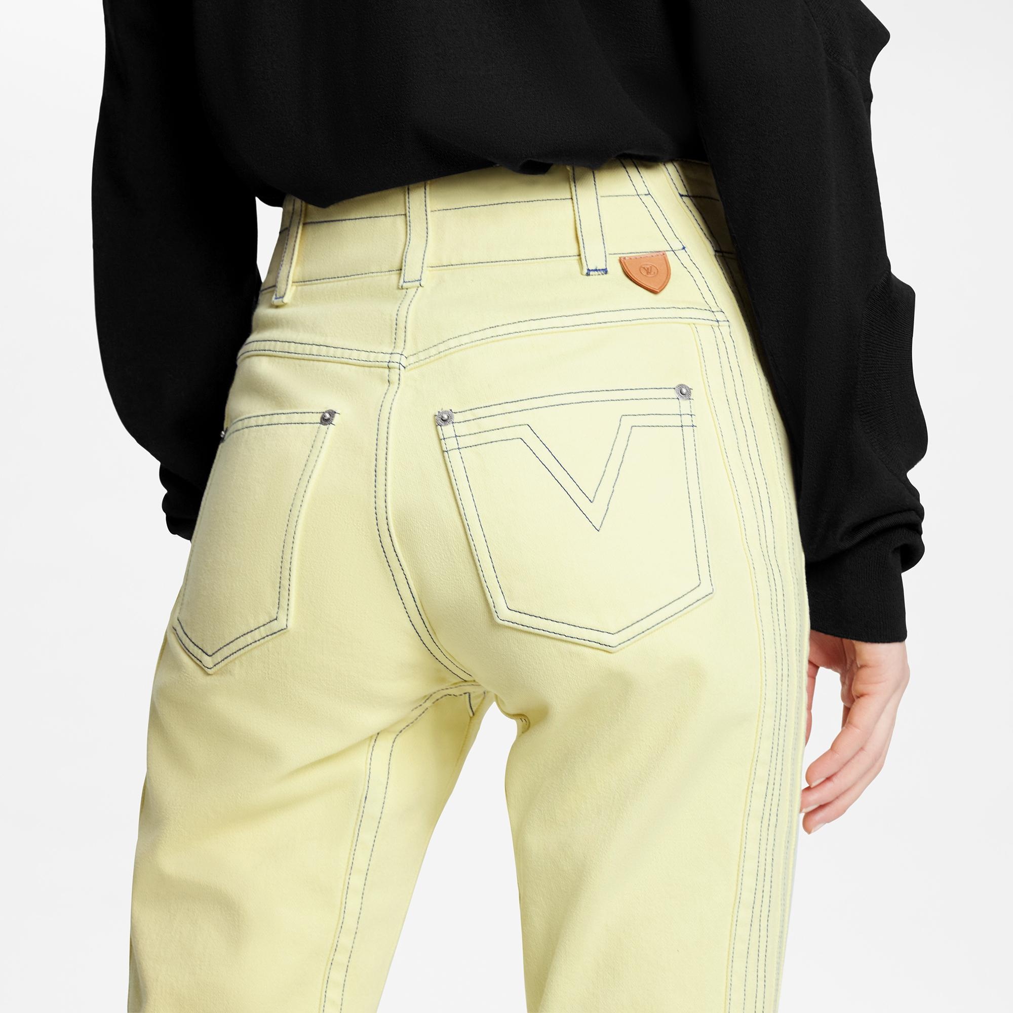 Structured Washed Denim Jeans - 5