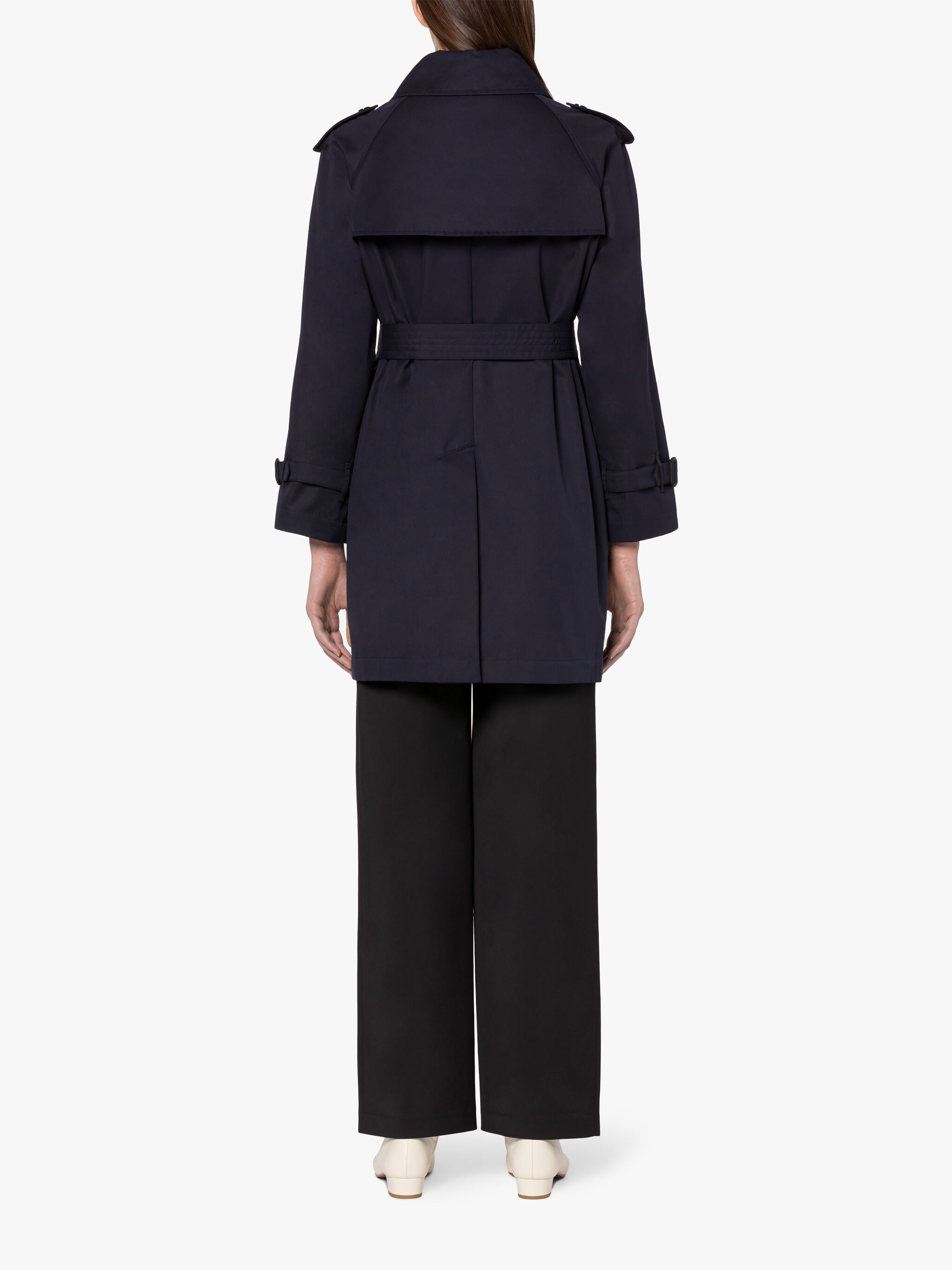 MUIE NAVY COTTON SHORT TRENCH COAT | LM-1012 - 4