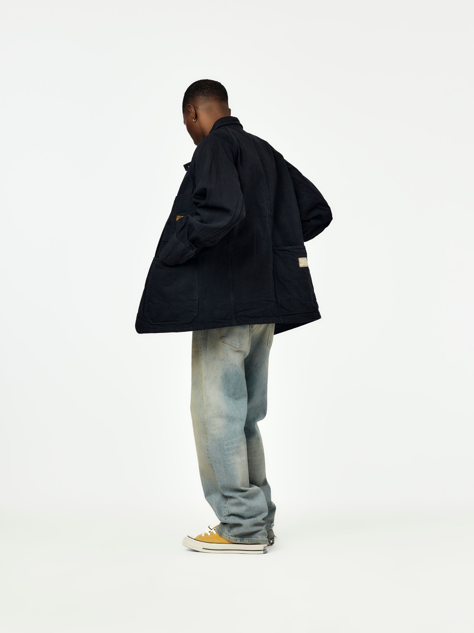 10OZ BLKXBLK DENIM CACTUS COVERALL - 5