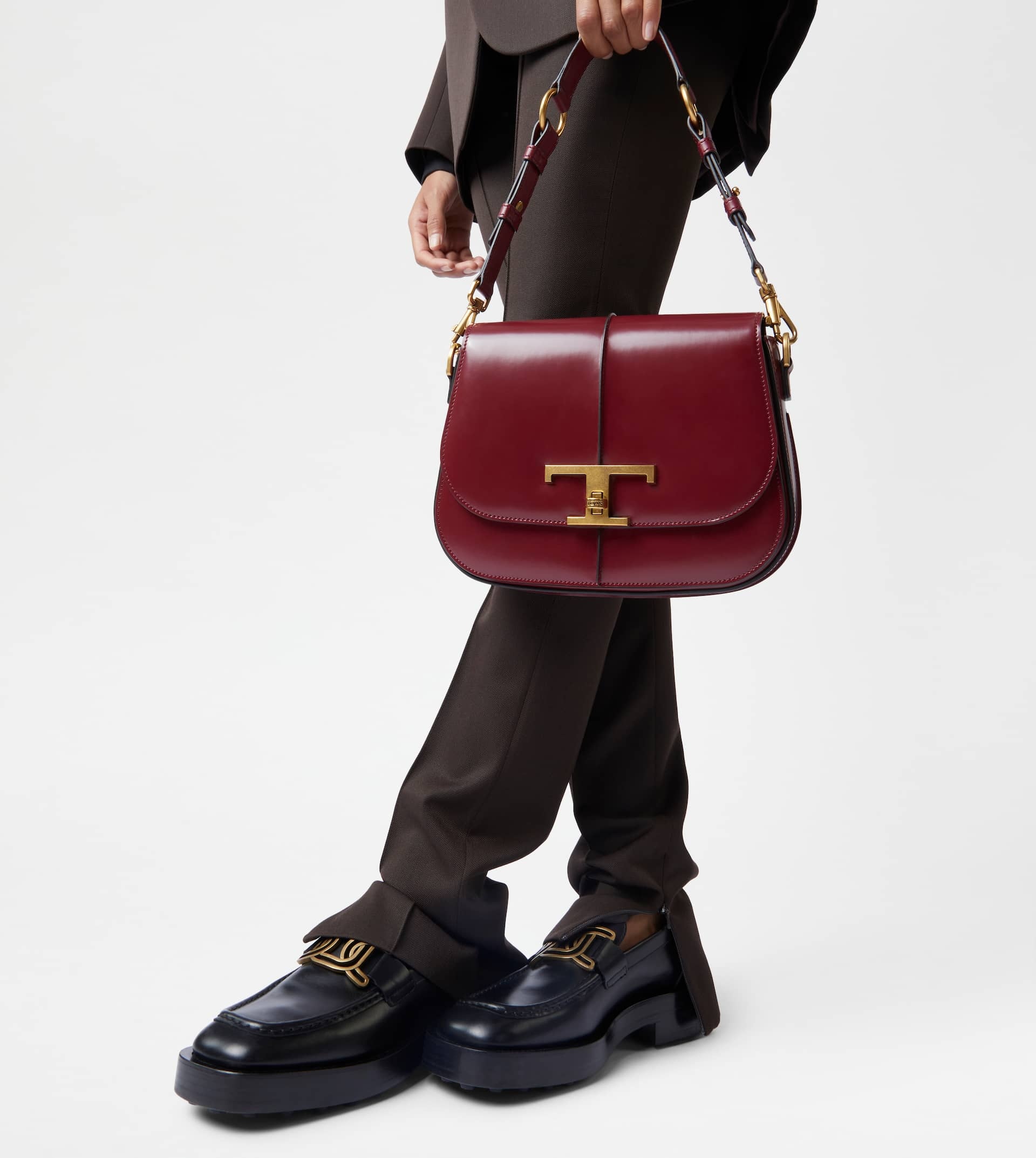 T TIMELESS SHOULDER BAG IN LEATHER MINI - YELLOW - 2