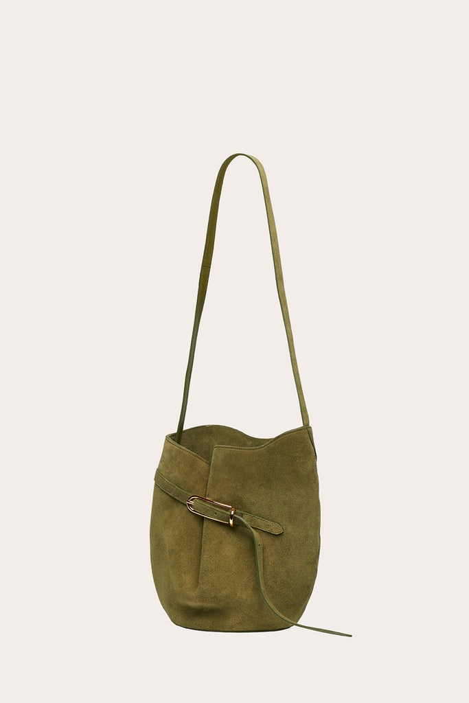 BELTED BUCKET BAG HERB SUEDE - 3