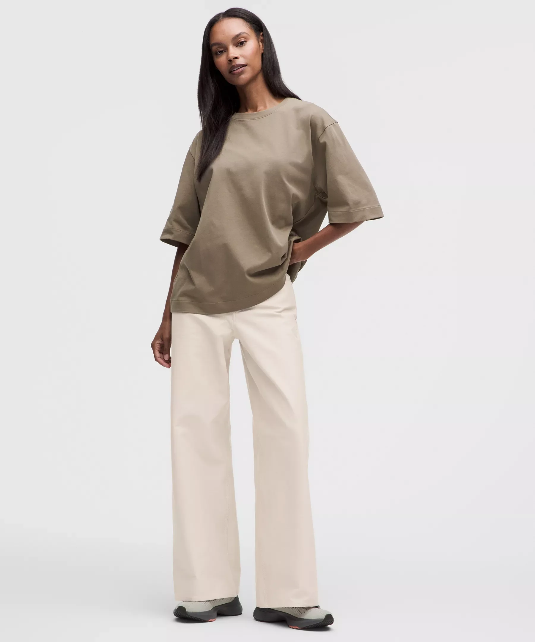 EasyFive Low-Rise Classic Wide-Leg Pant *Short - 1