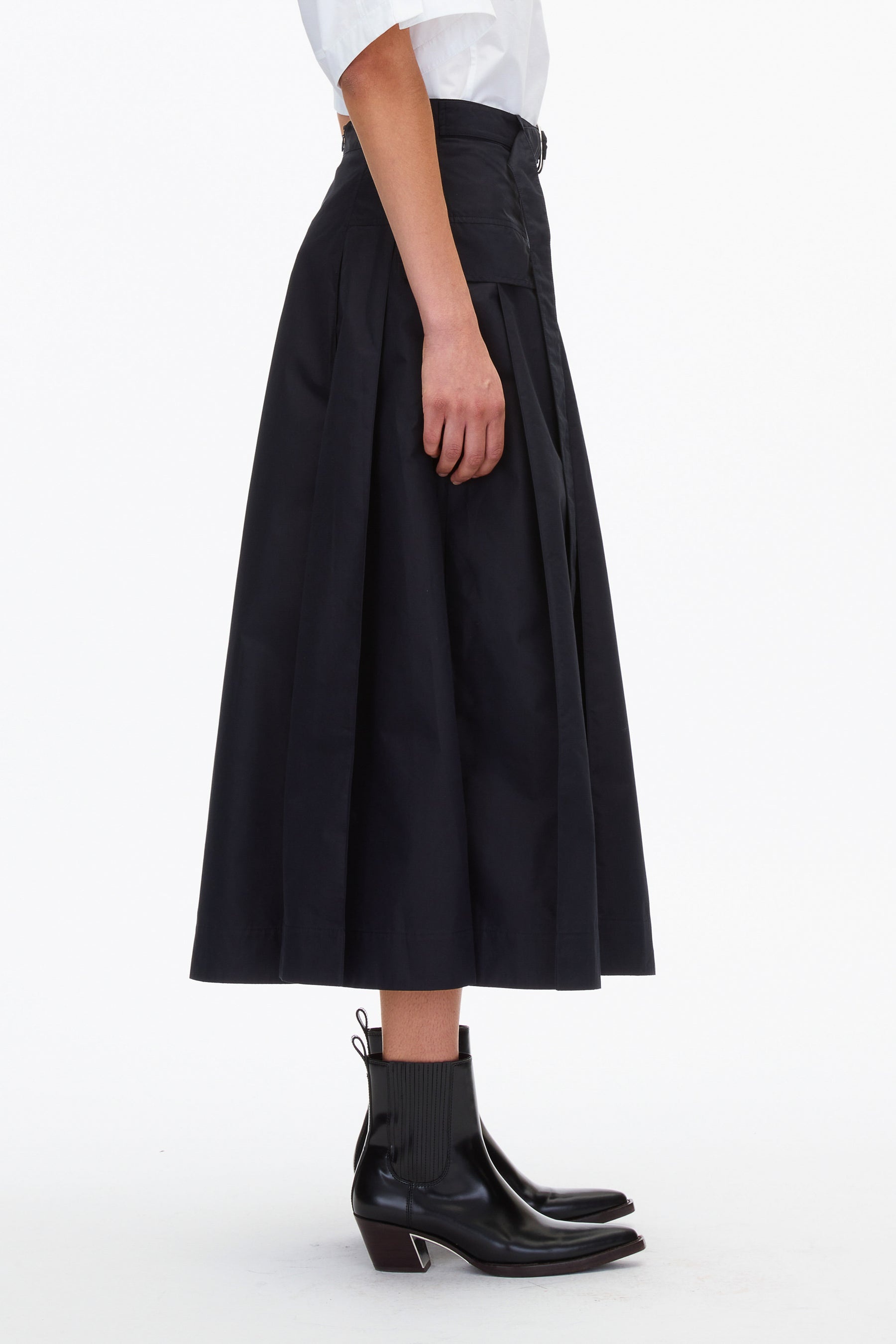 Utility Poplin Midi Skirt - 4