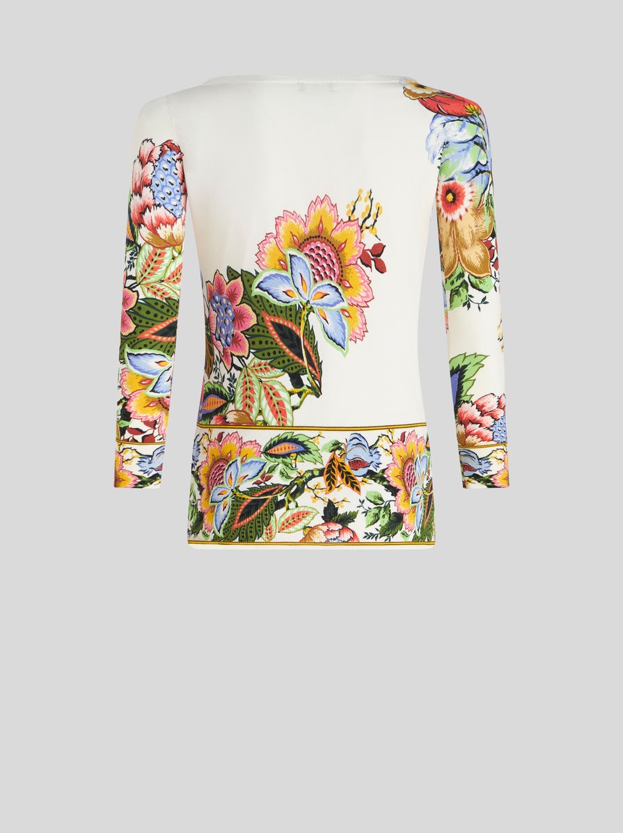 MULTICOLOURED BOUQUET SWEATER - 5