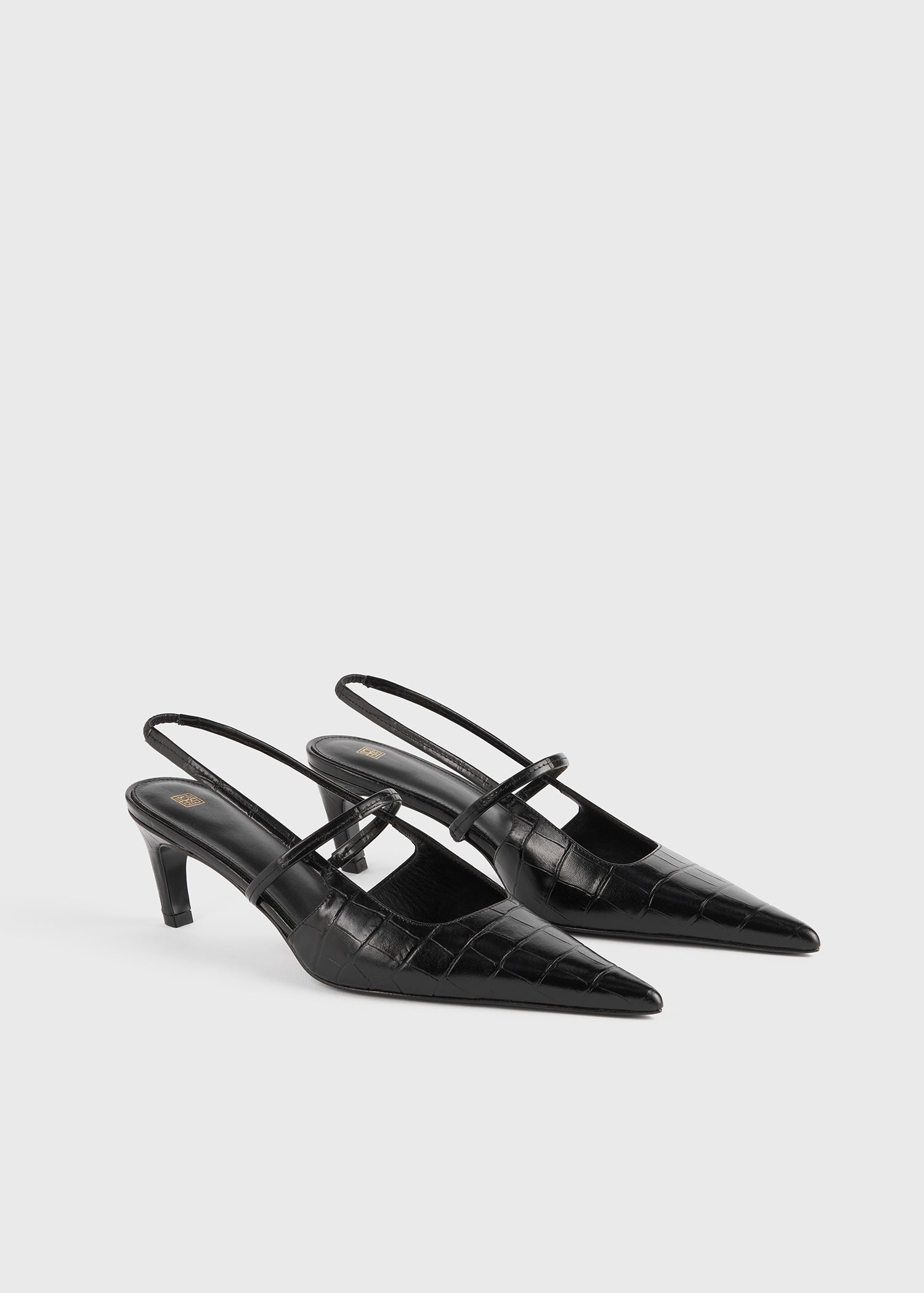 The Sharp Slingback black croco - 7