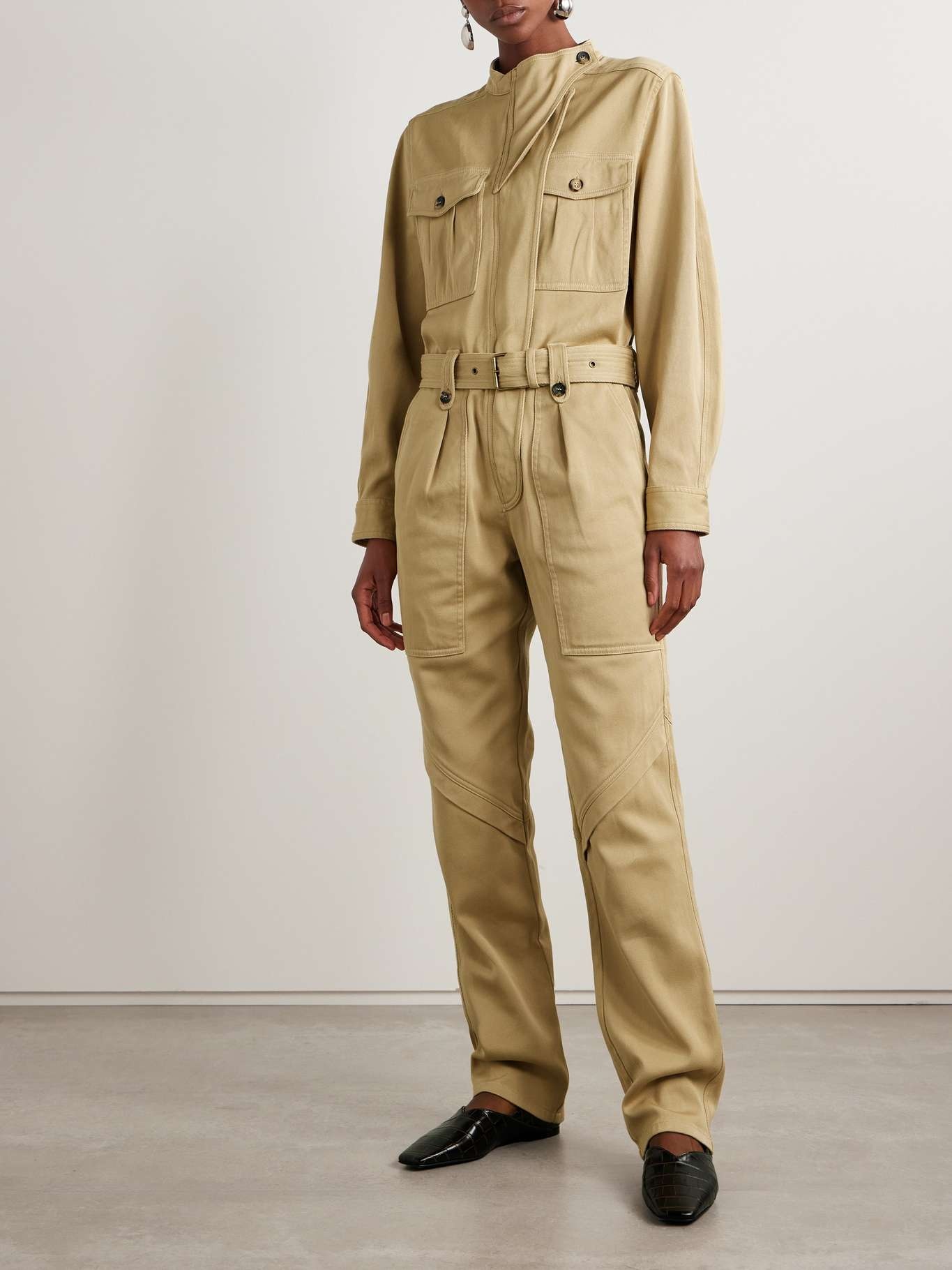 Jelica belted cotton-twill jumpsuit - 3