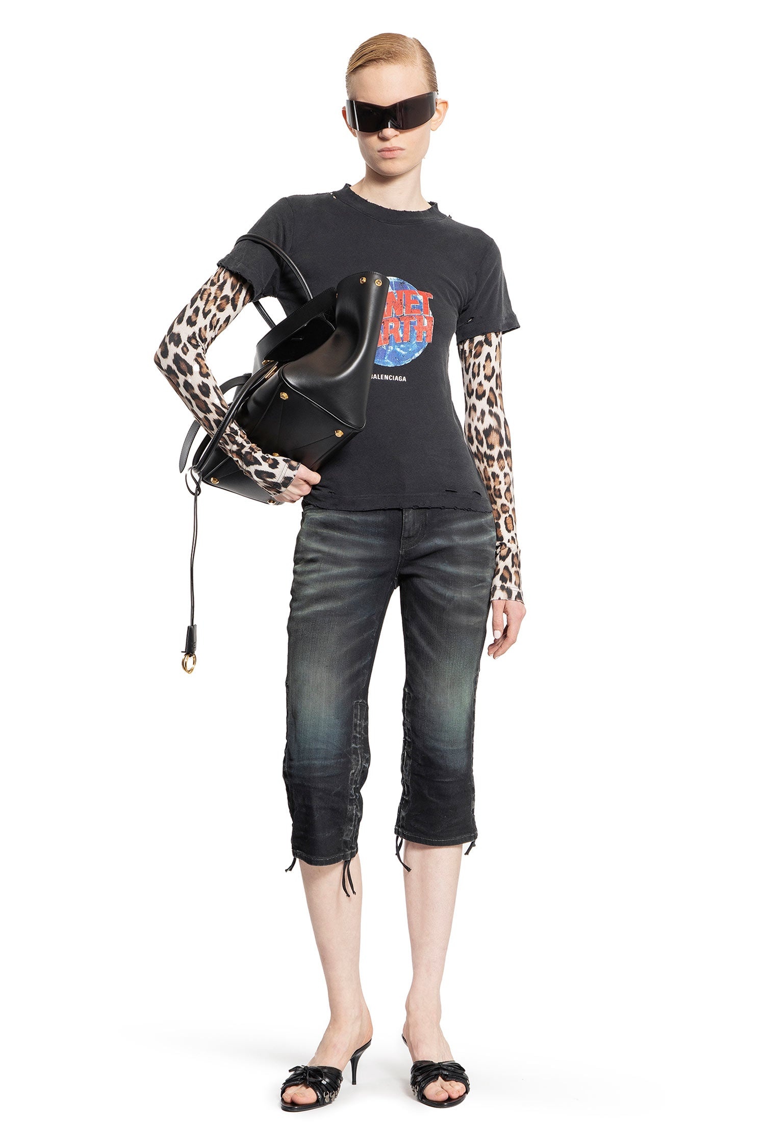 BALENCIAGA Planet-Earth-Double-Sleeve-T-Shirt | antonioli