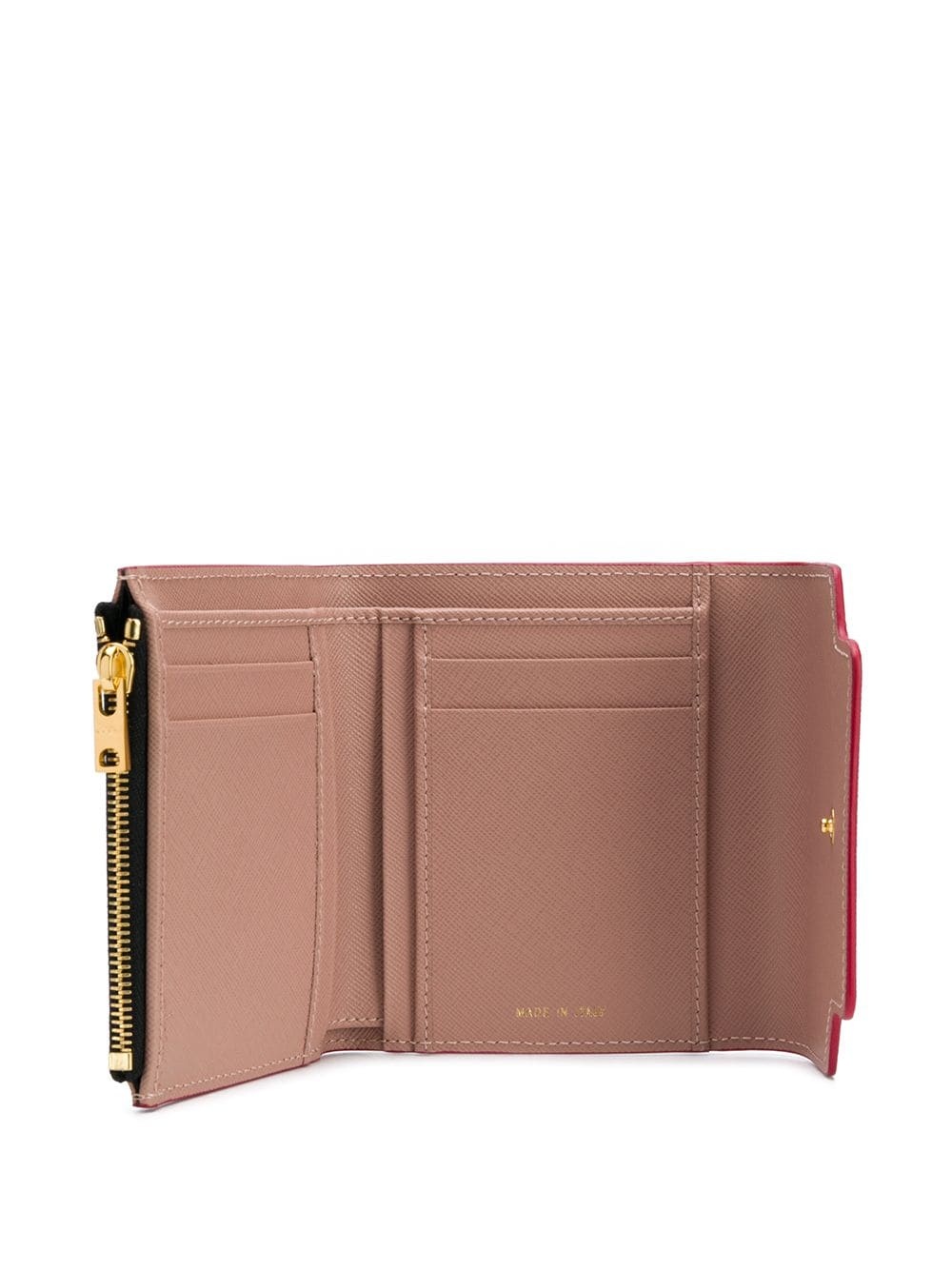 contrast-trimmed leather wallet - 3