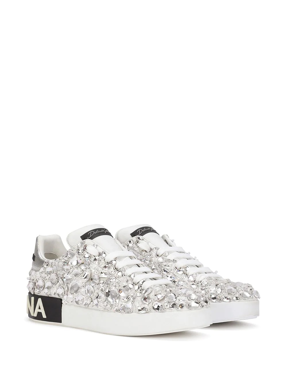 Portofino crystal-embellished sneakers - 2