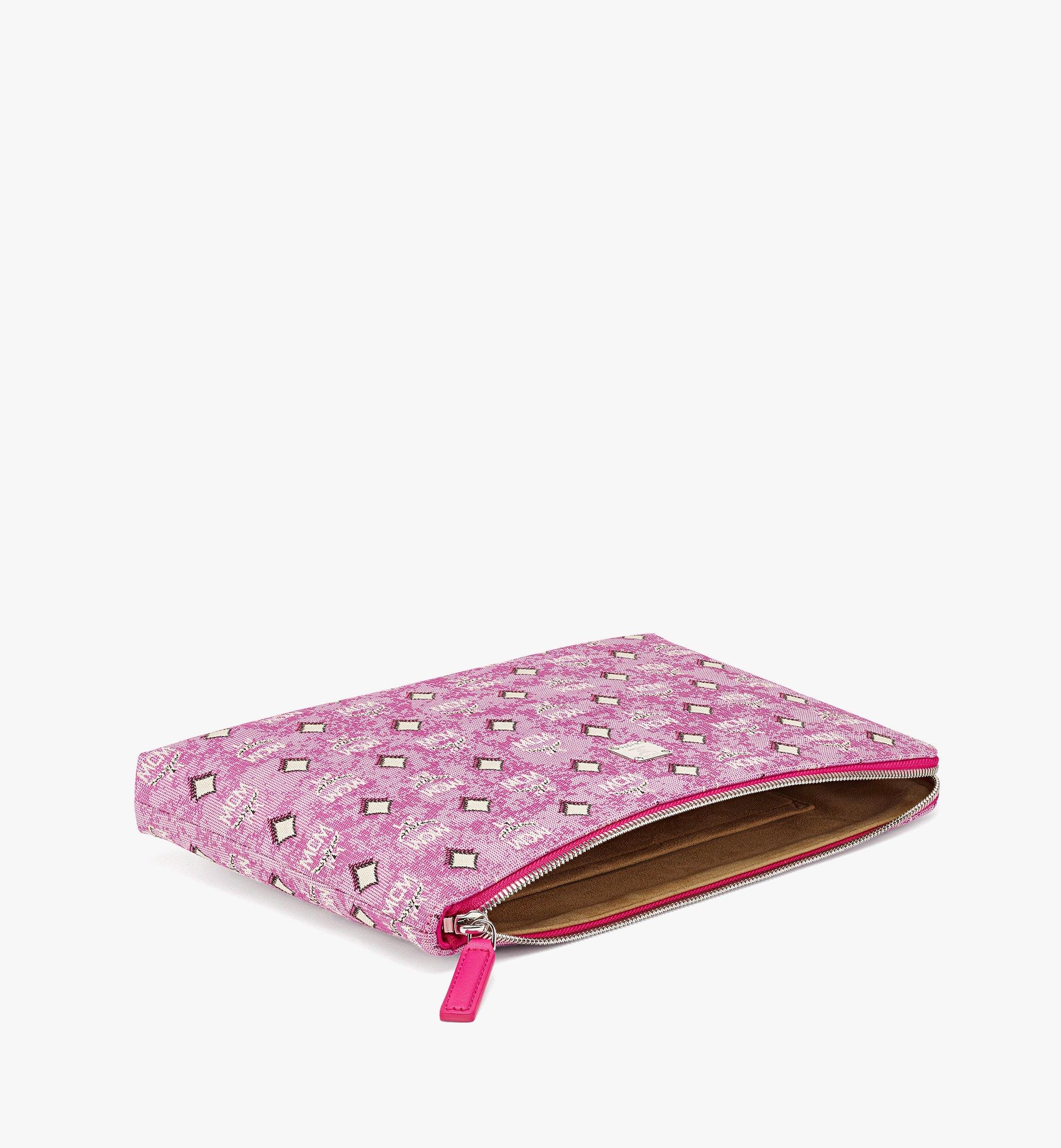 Aren Wristlet Zip Pouch in Vintage Monogram Jacquard - 3
