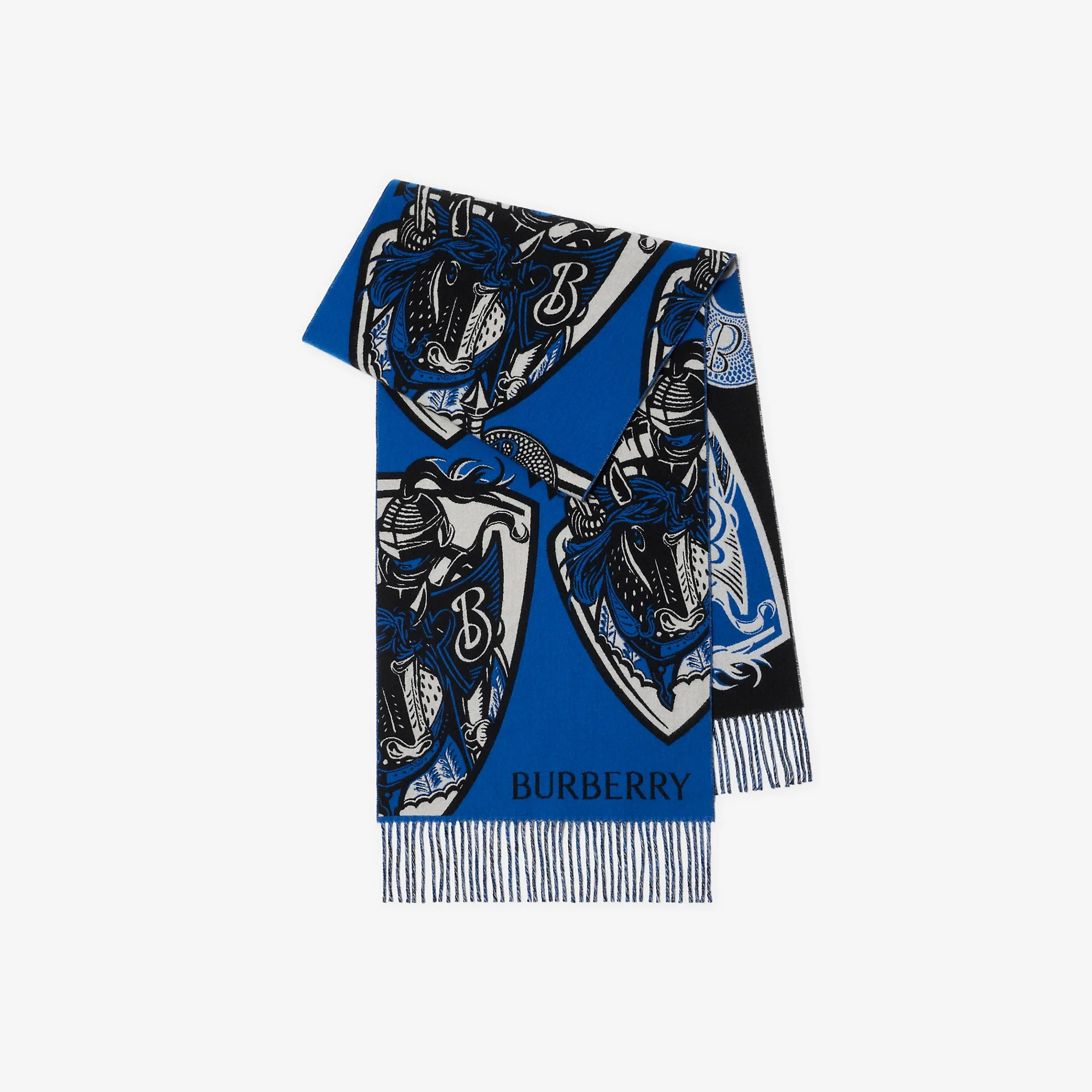 Charging Knight Wool Cashmere Scarf - 1