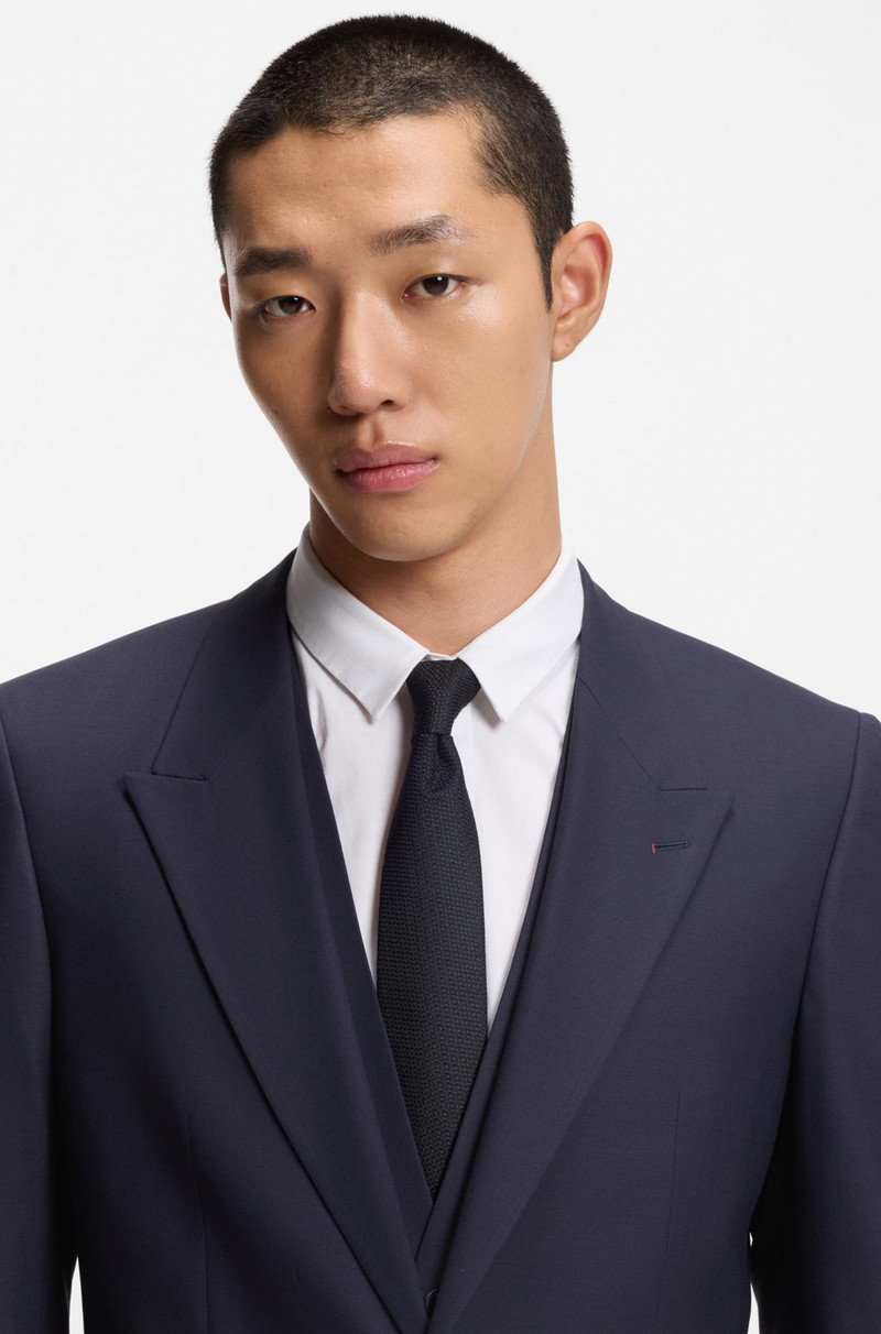 THREE-PIECE SLIM-FIT SUIT IN WOOL-BLEND POPLIN 4