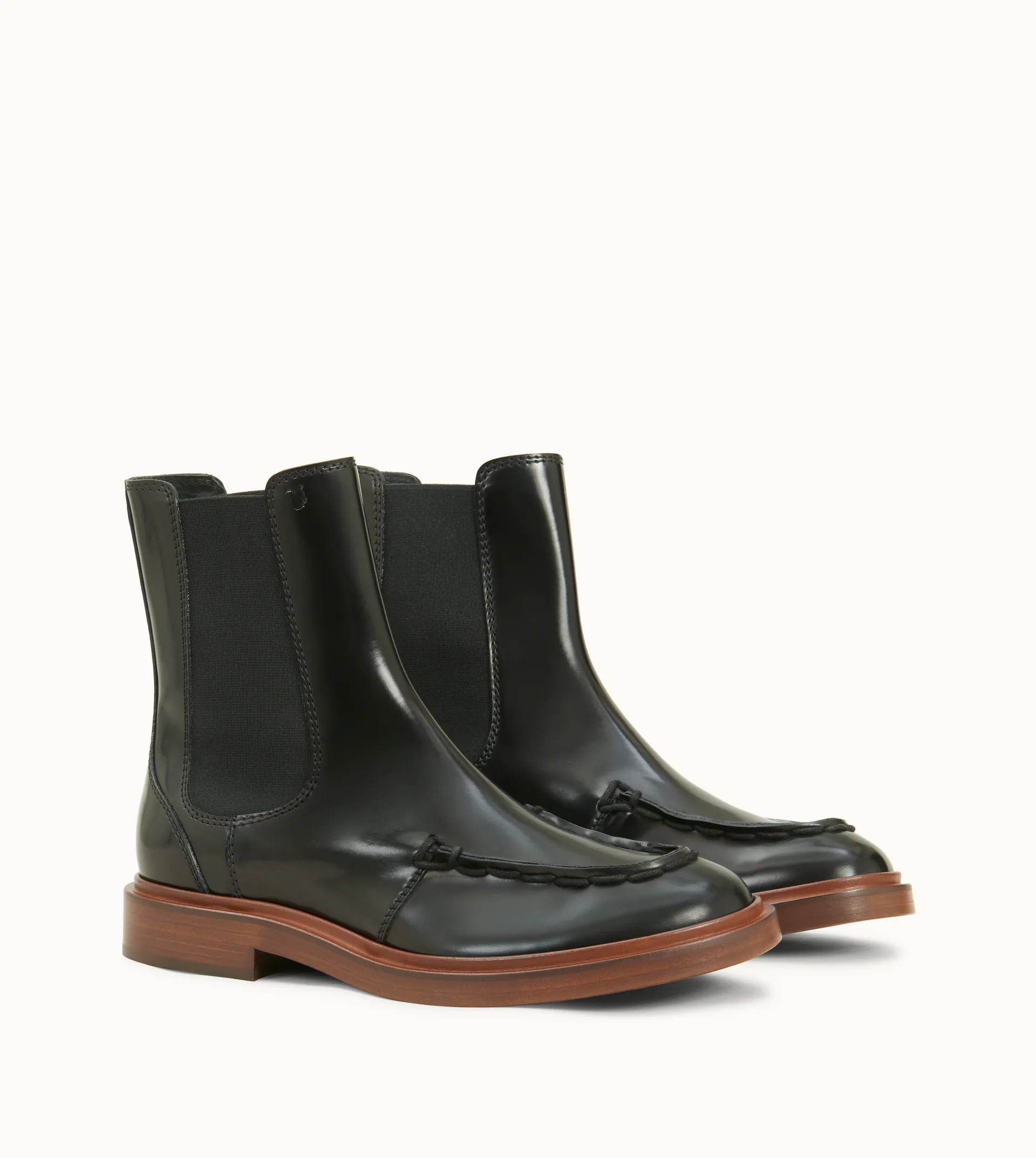 SPIGA ANKLE BOOTS IN LEATHER - BLACK - 4