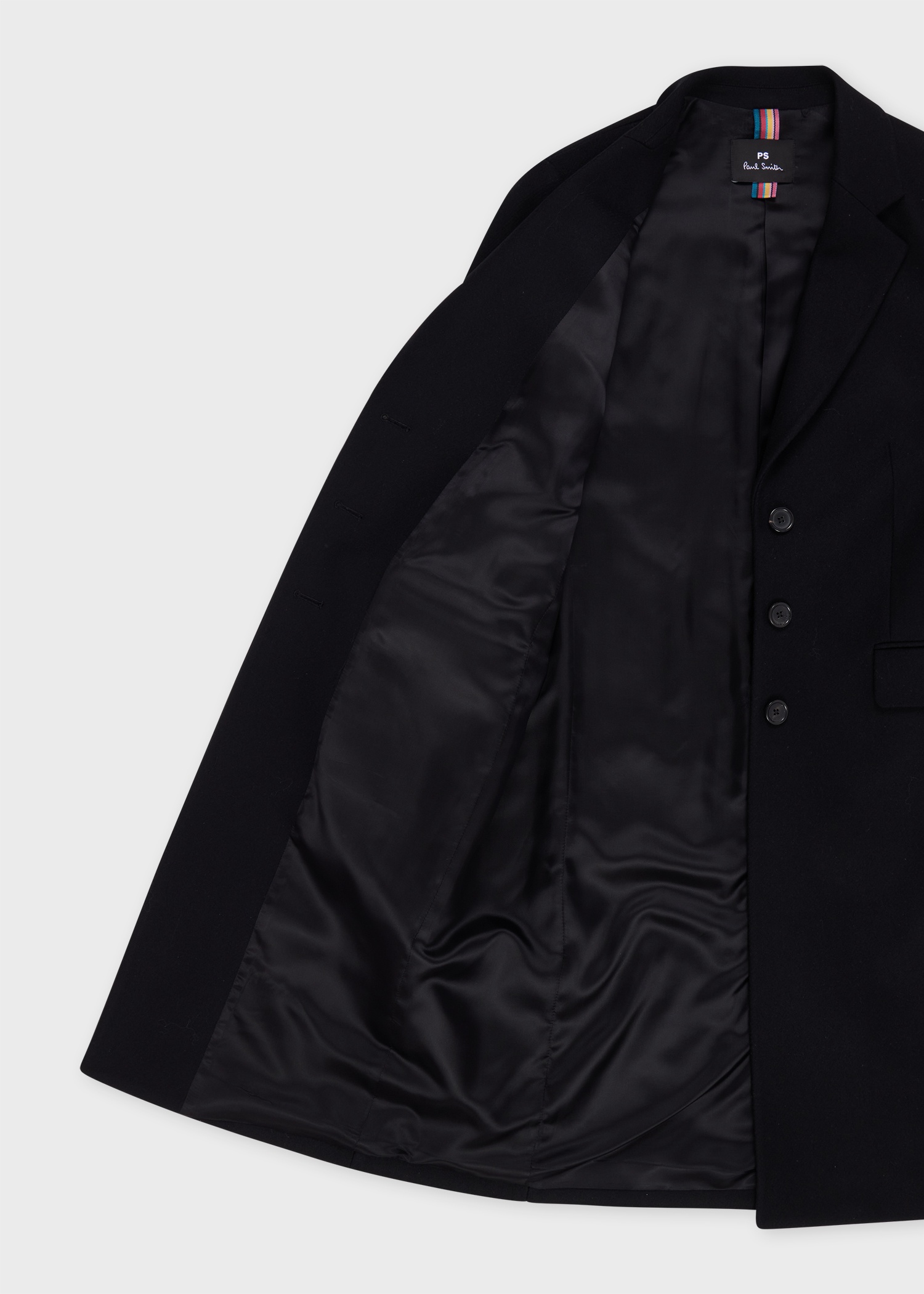 Women's Black Cashmere-Blend Epsom Coat - 4