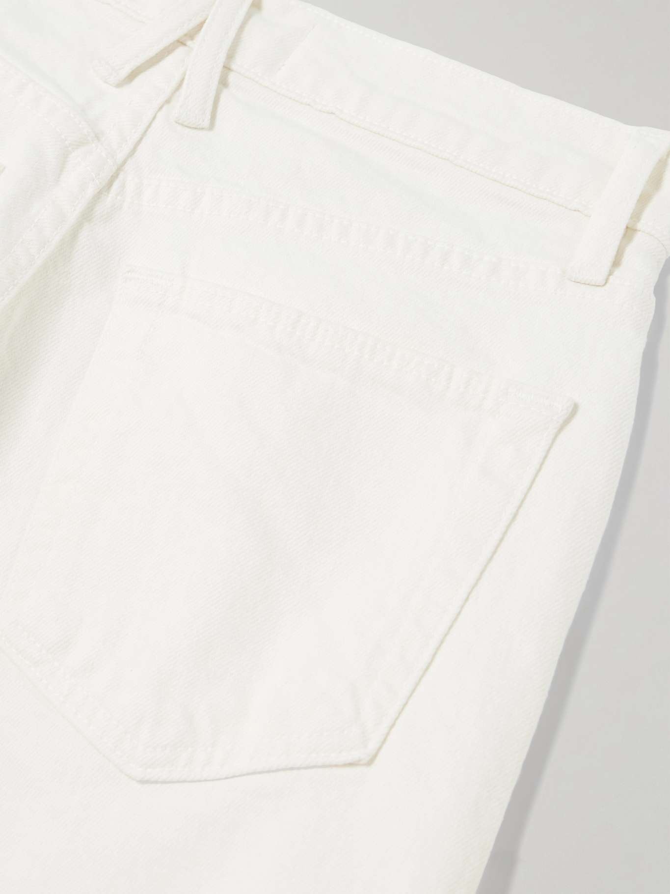 Grace frayed high-rise wide-leg jeans White - 6