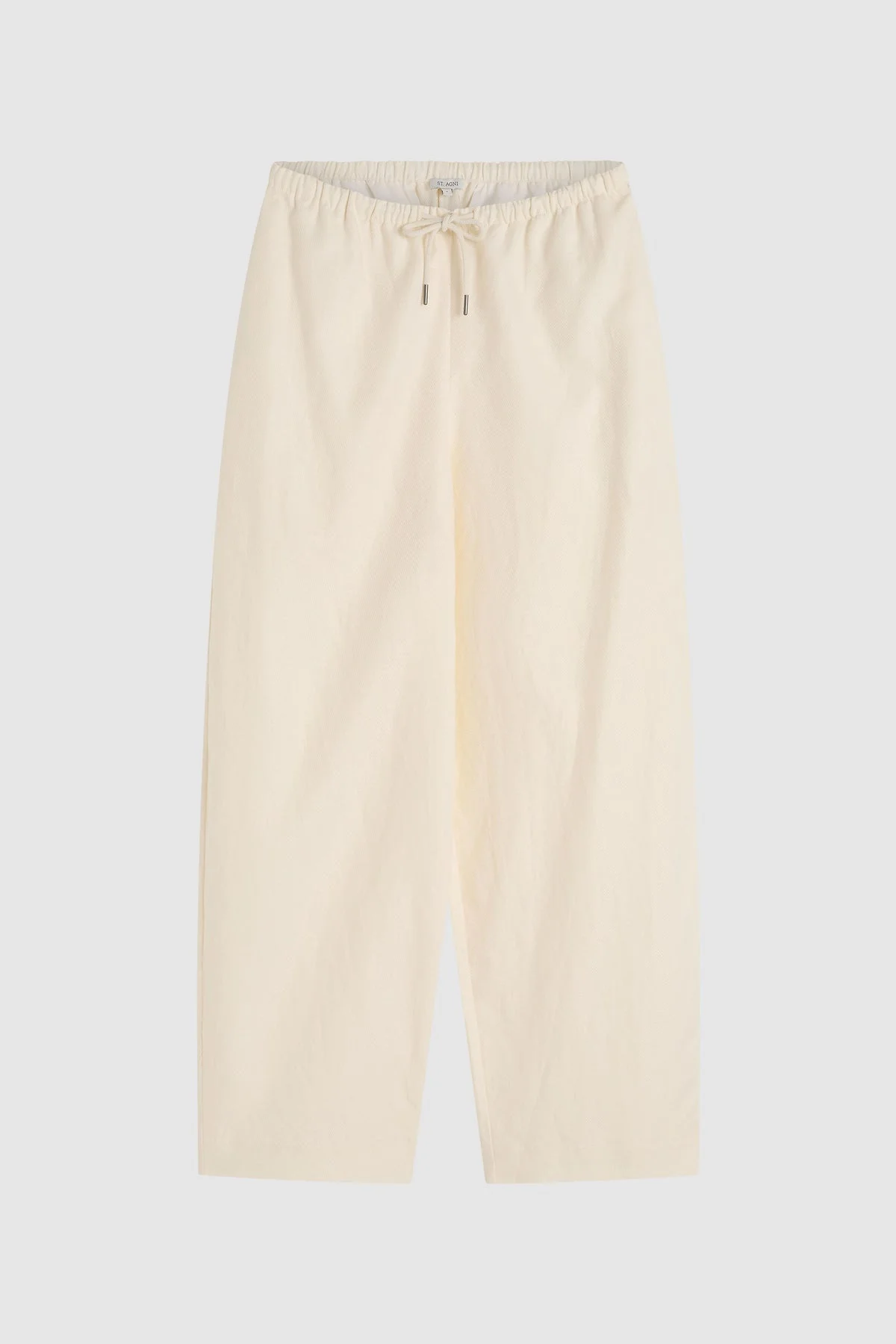 Fine Drawstring Relaxed Pants - Ivory - 1