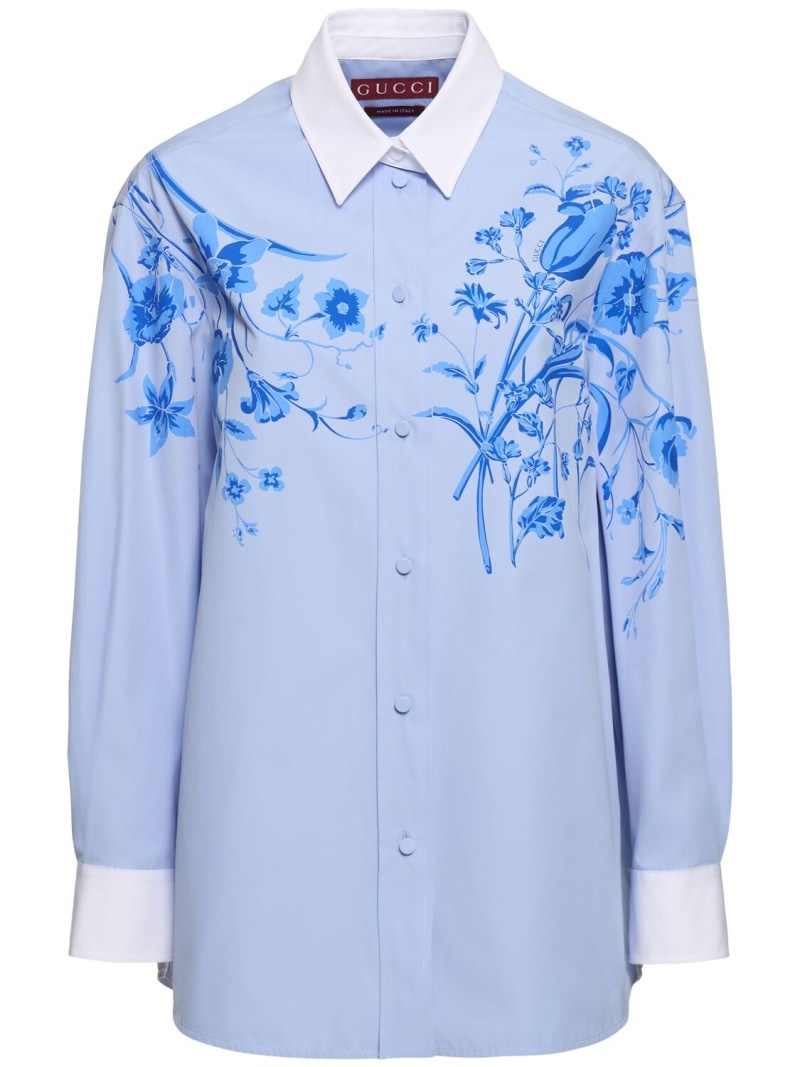 Cotton poplin shirt - 1