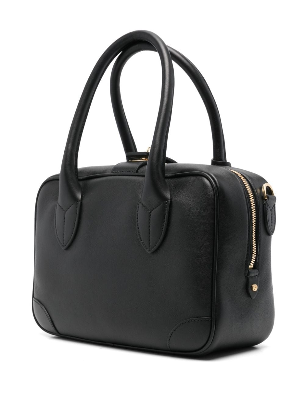 logo-print leather tote bag - 3