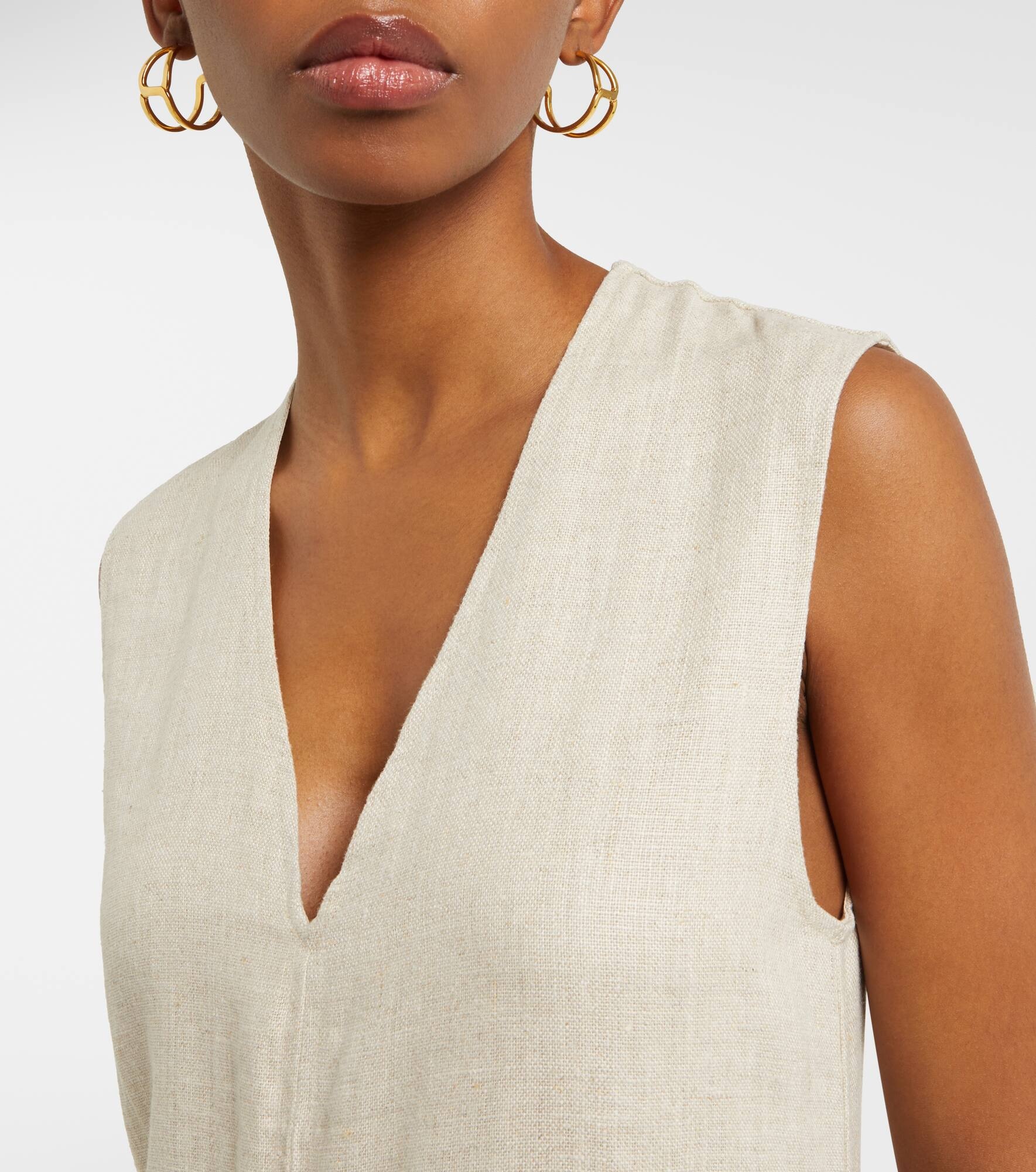 Marteret linen maxi dress - 4