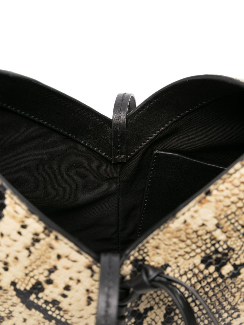 snakeskin-print drawstring tote bag - 5