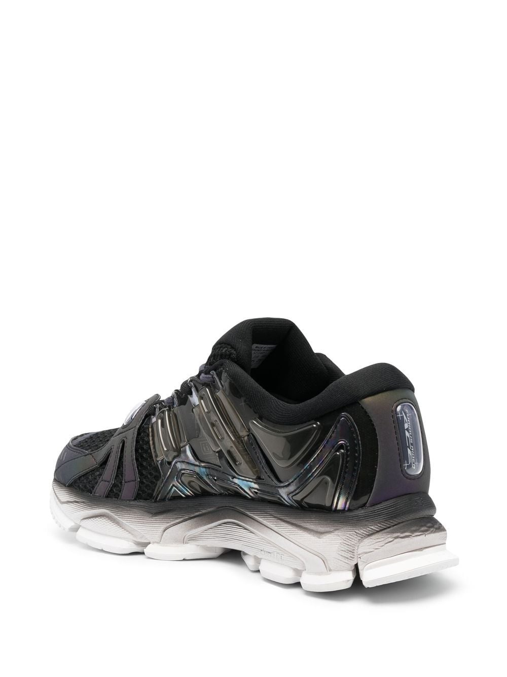 panelled lace-up sneakers - 3