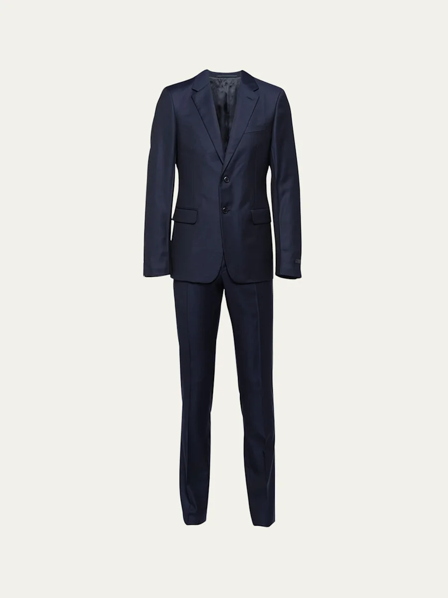Men's Solid Wool-Blend Suit - 1