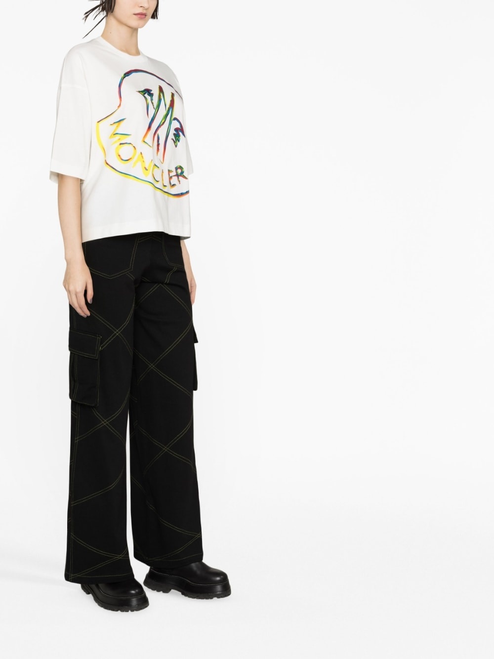logo-print cotton T-shirt - 3
