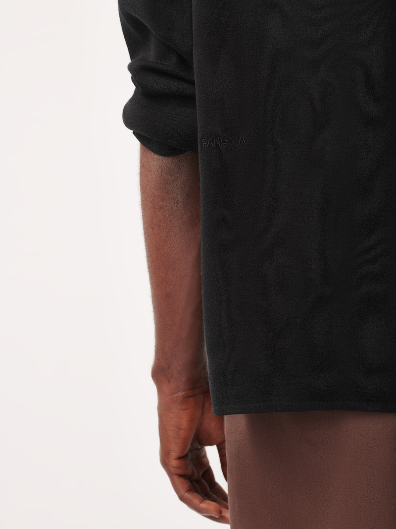 Mens Regenerative Merino Wool Sweater - Black 5