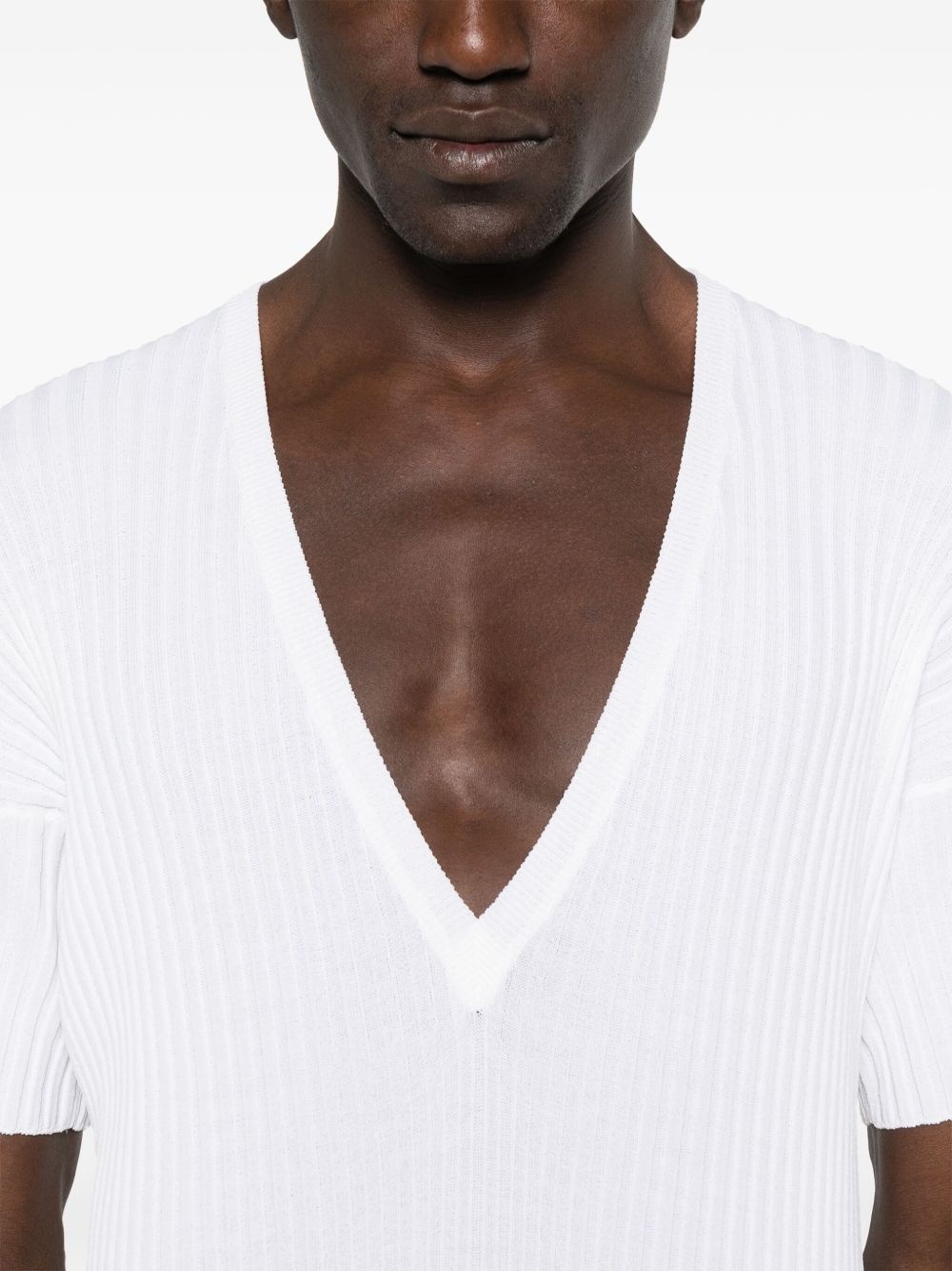 ribbed T-shirt - 4