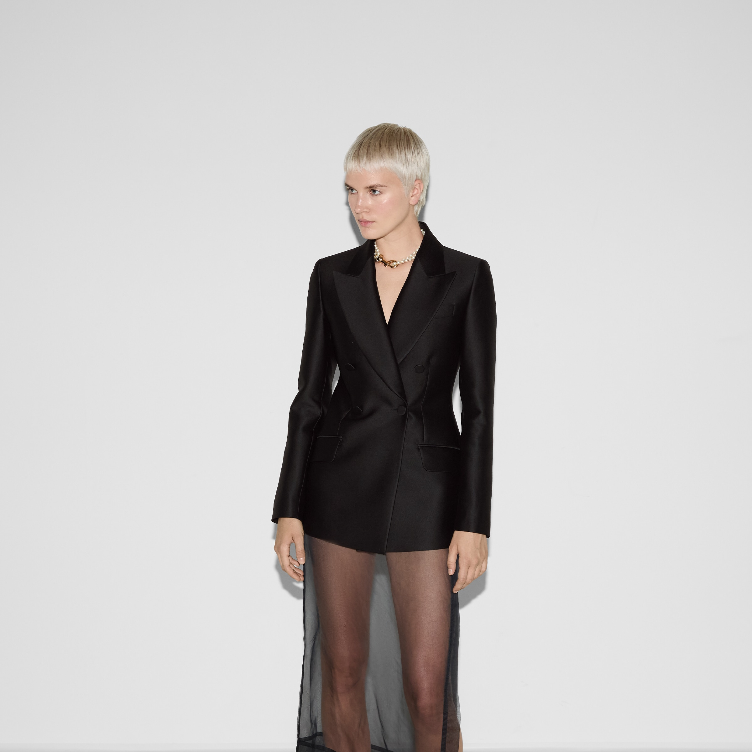 Wool silk gabardine jacket - 3