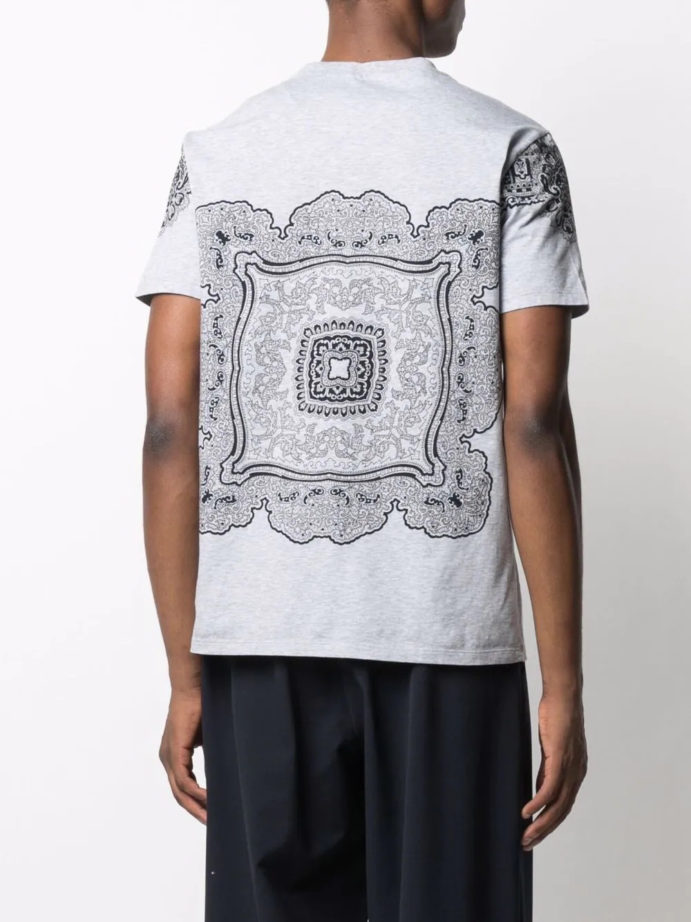 paisley crew-neck T-shirt - 4